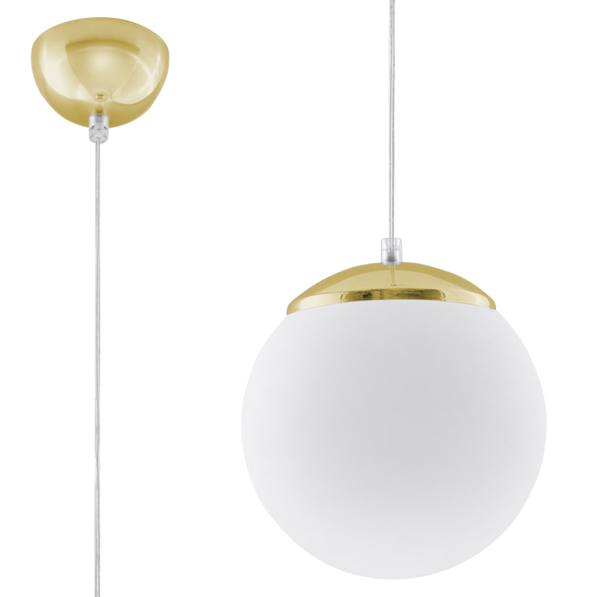 Suspension ronde en métal, blanc L: 20cm