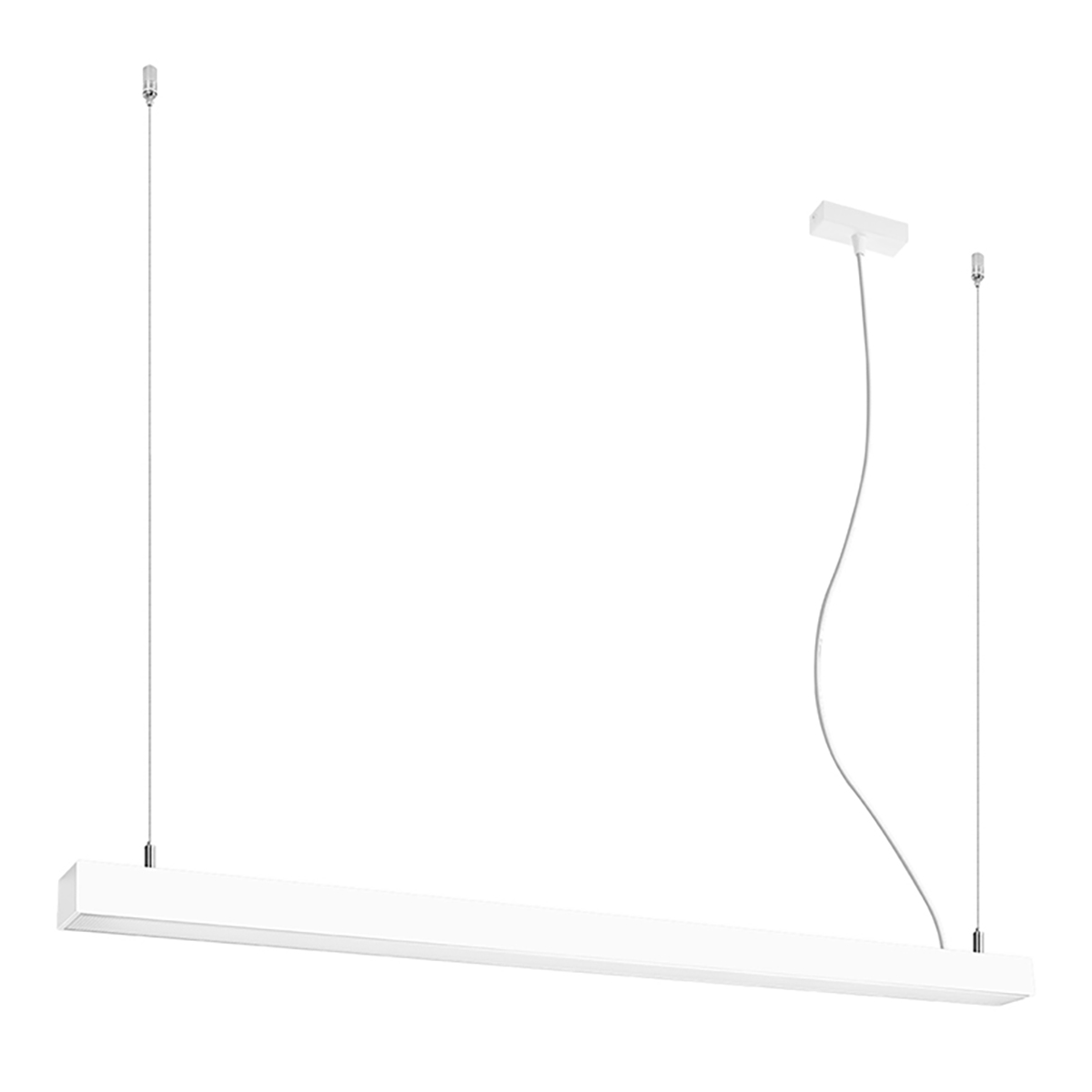 Suspension linéaire en aluminium, blanc L: 118cm