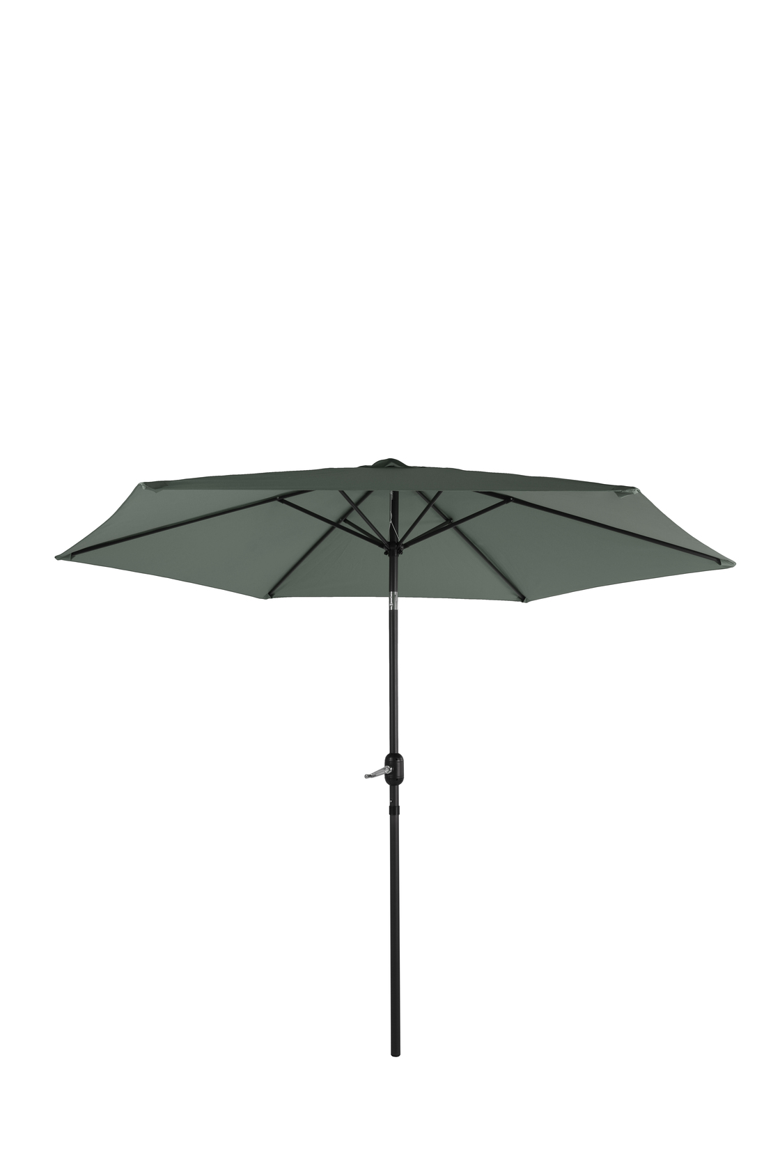 Parasol droit rond diamètre 3m - toile gris ardoise