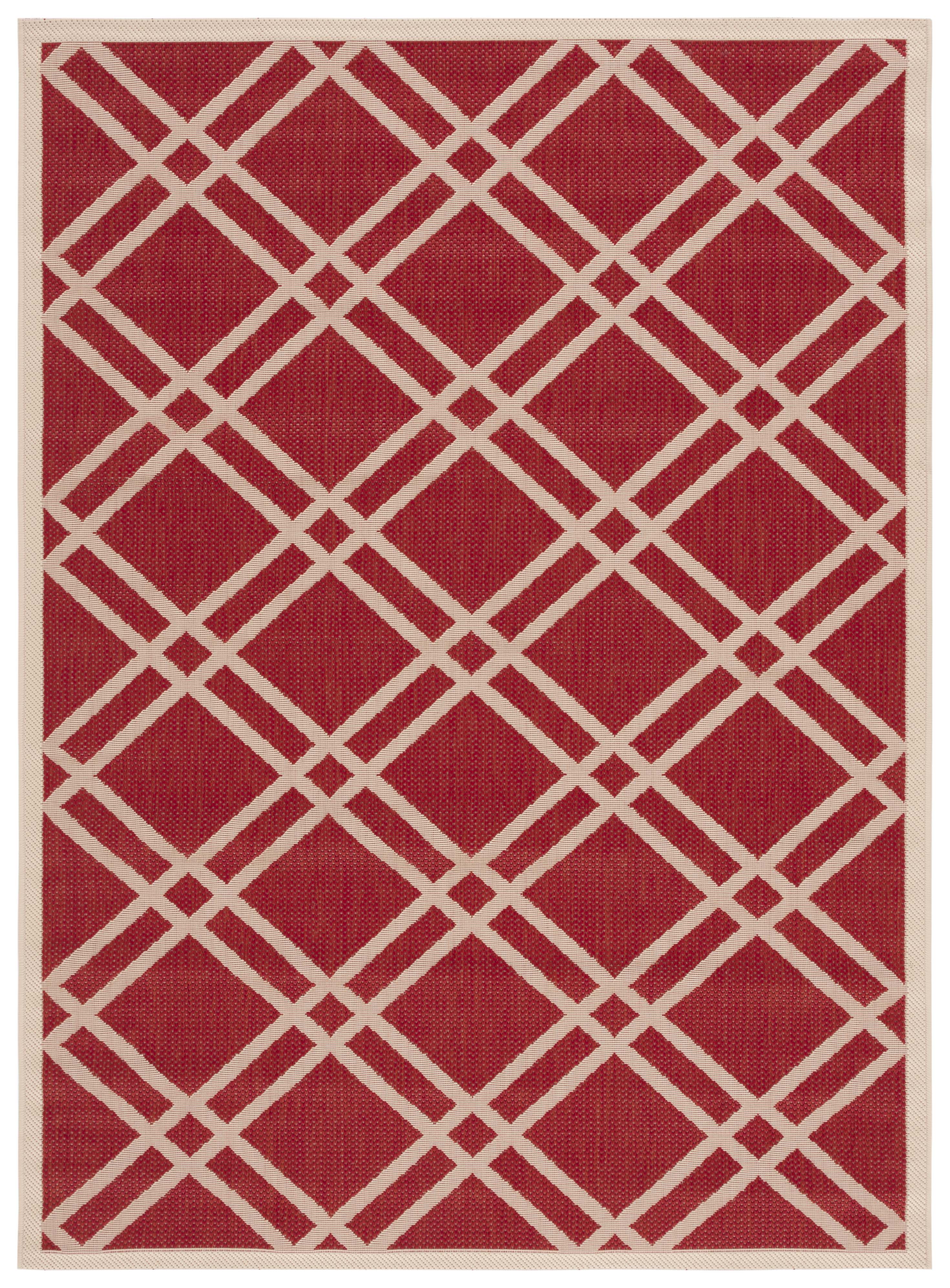 Tapis d'intérieur/extérieur Rouge/Neutre 120 X 170