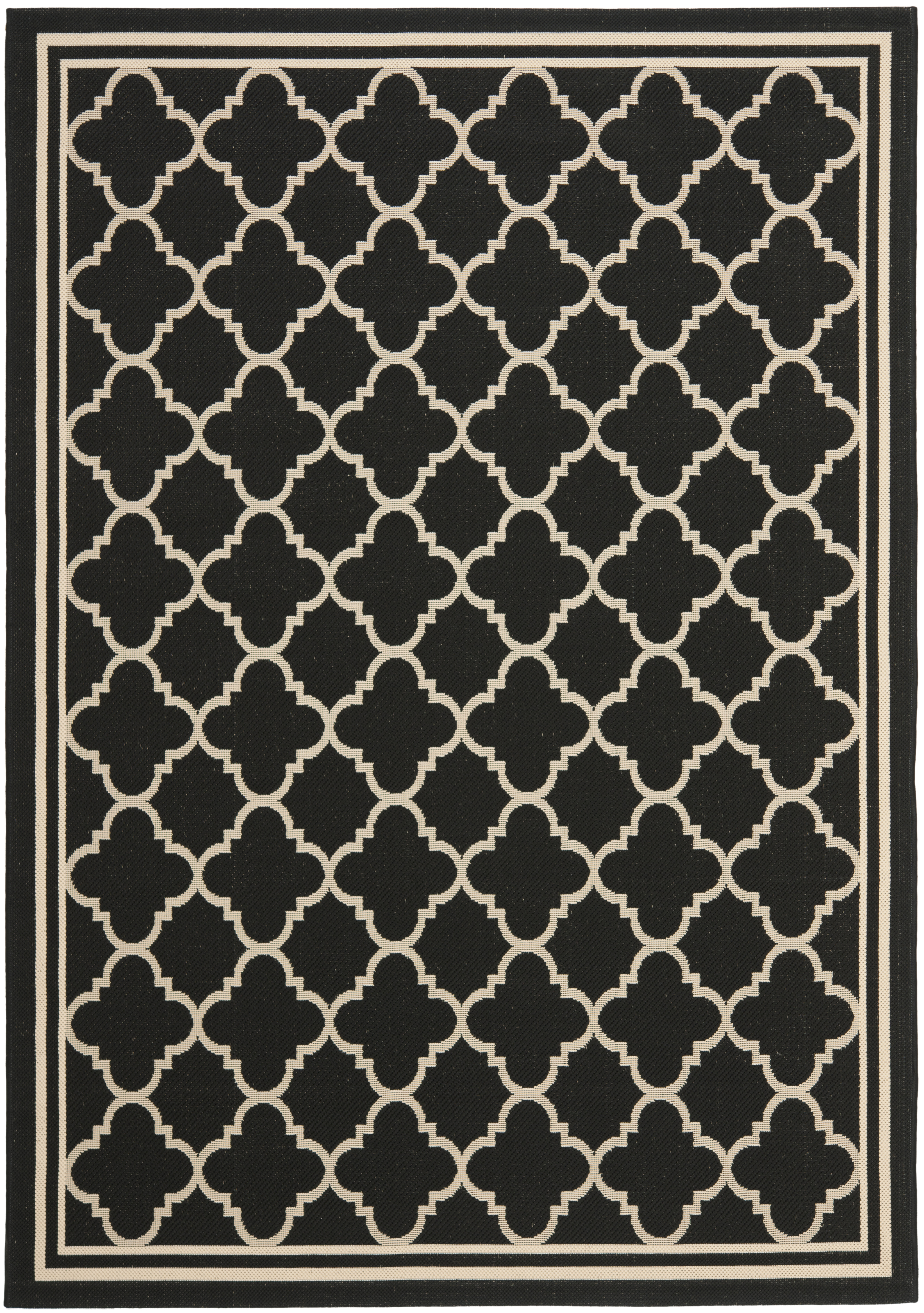 Tapis d'intérieur/extérieur Noir/Neutre 160 X 230