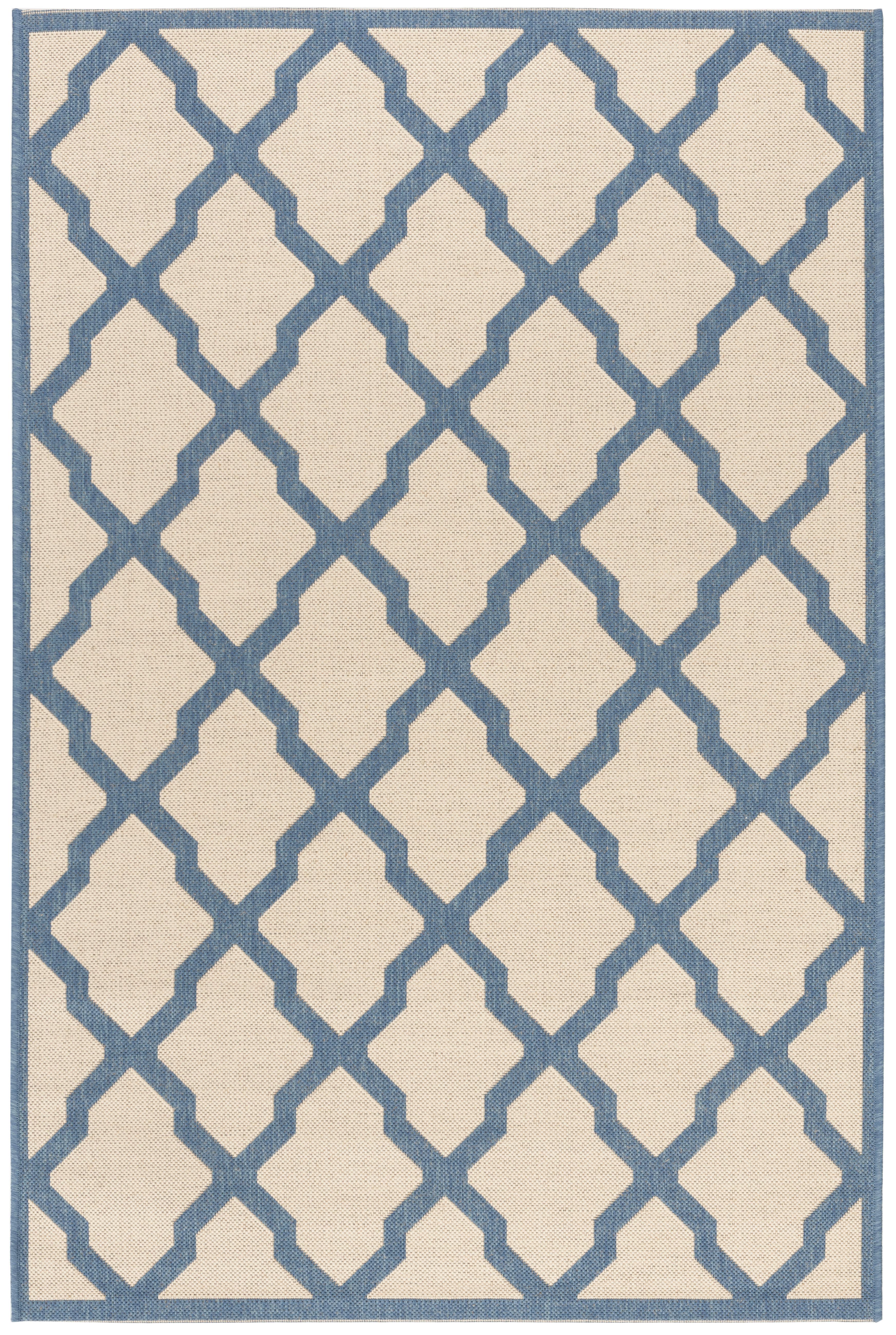 Tapis d'intérieur/extérieur Neutre/Bleu 80 X 150