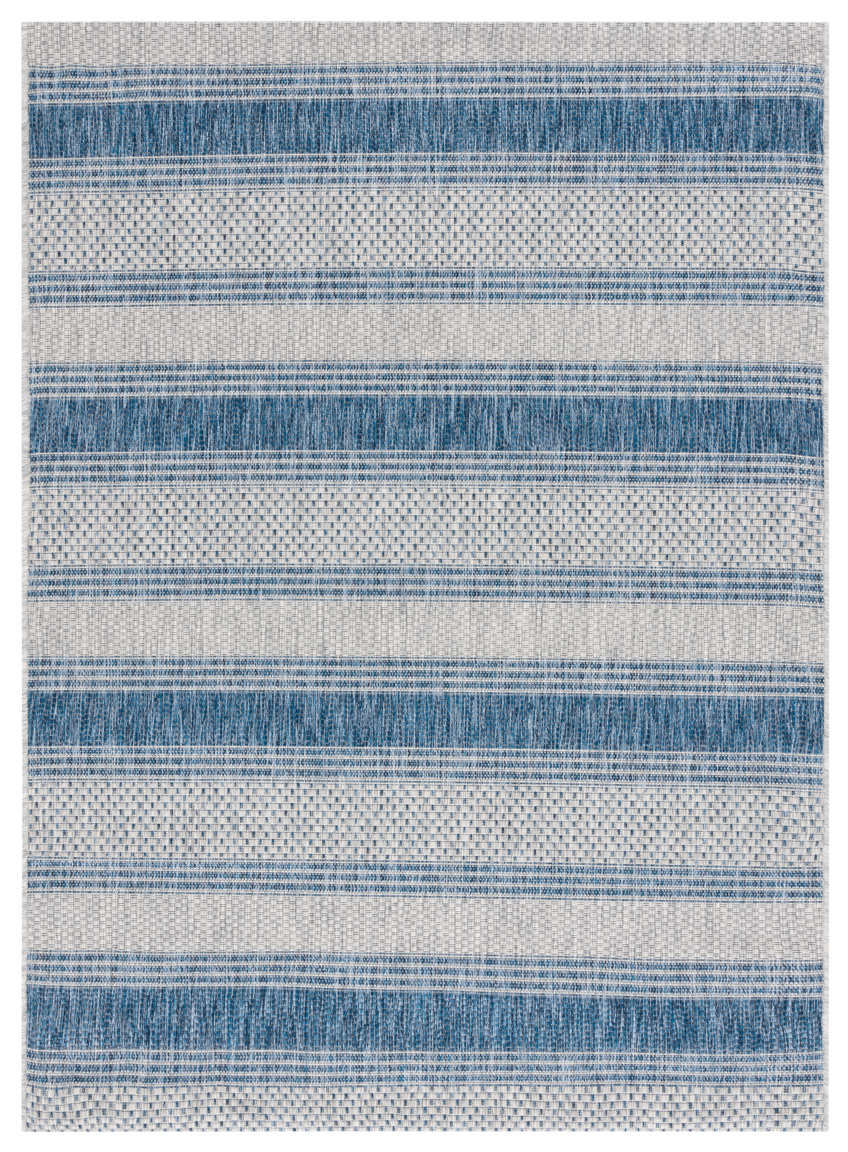 Tapis d'intérieur/extérieur Gris/Bleu Marine 200 X 290