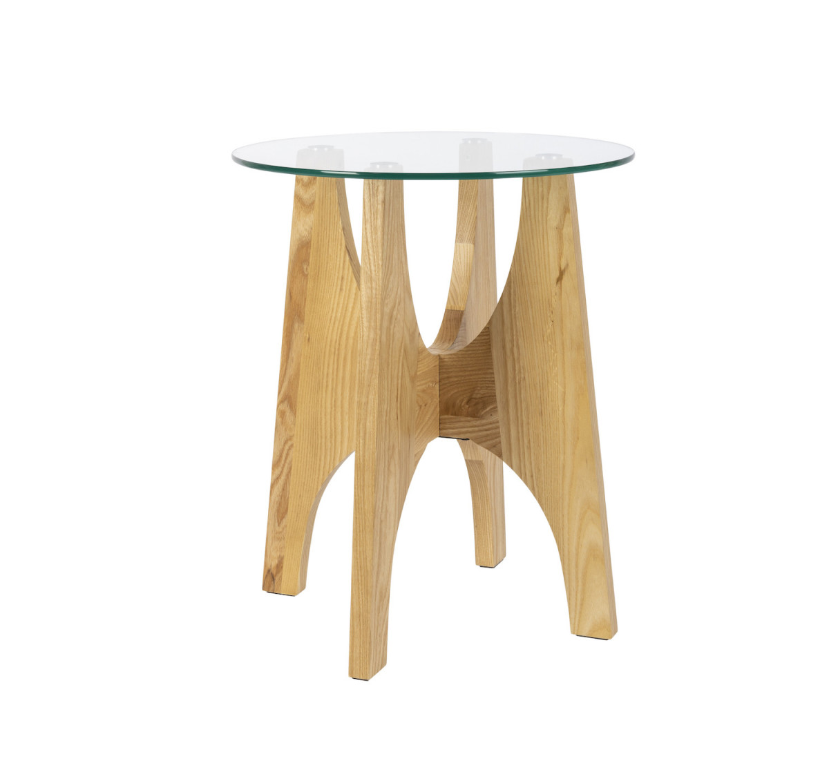 Table d&rsquo;appoint en verre bois