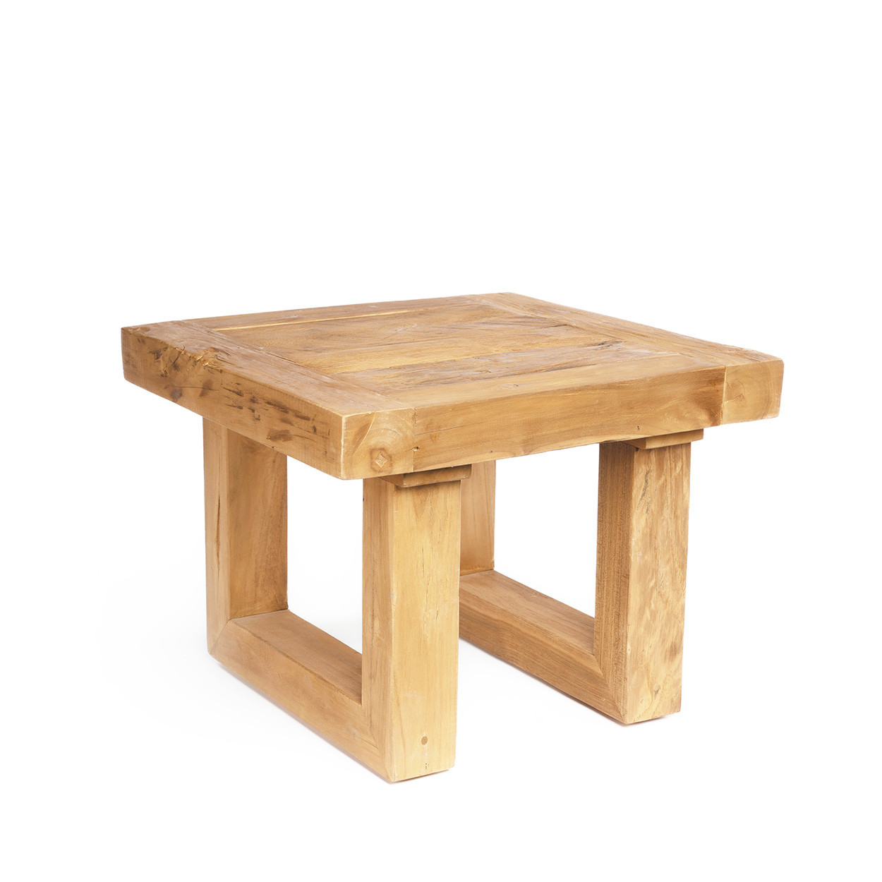 Table d&rsquo;appoint en imitation bois recyclé