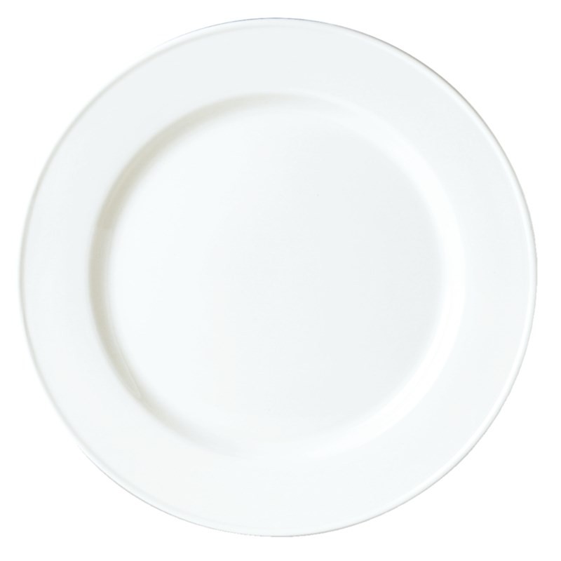 lot de 24 assiettes en porcelaine blanche d 25,5 cm