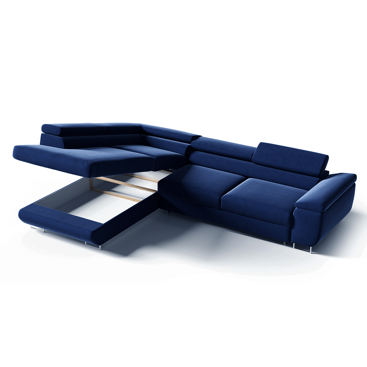 lyam - Canapé relax convertible Bleu - Vue supplémentaire 2
