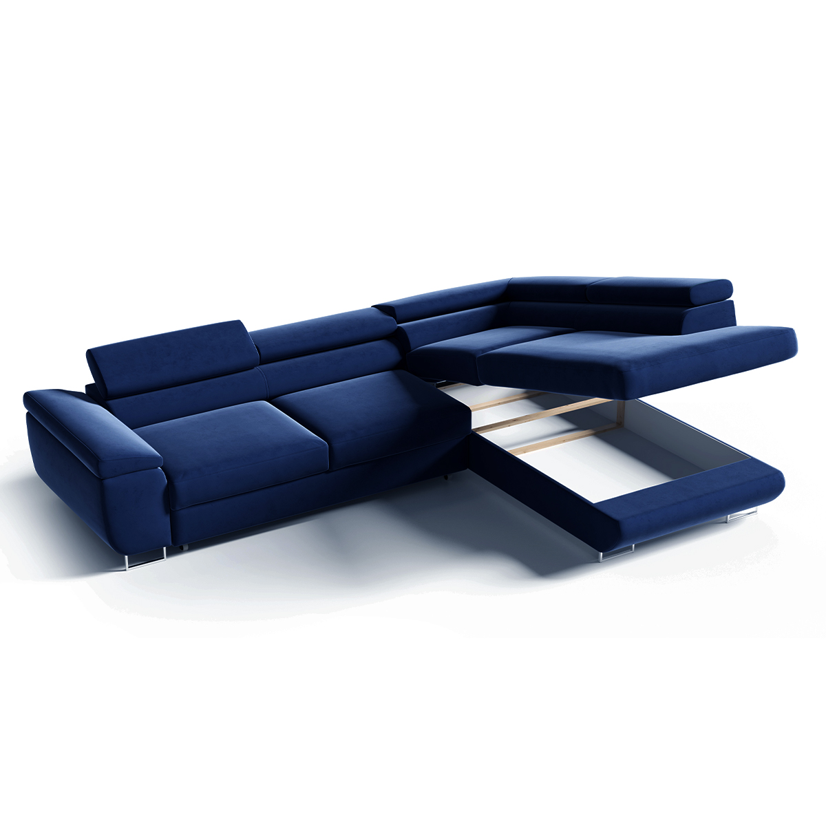 lyam - Canapé relax convertible Bleu - Vue supplémentaire 2