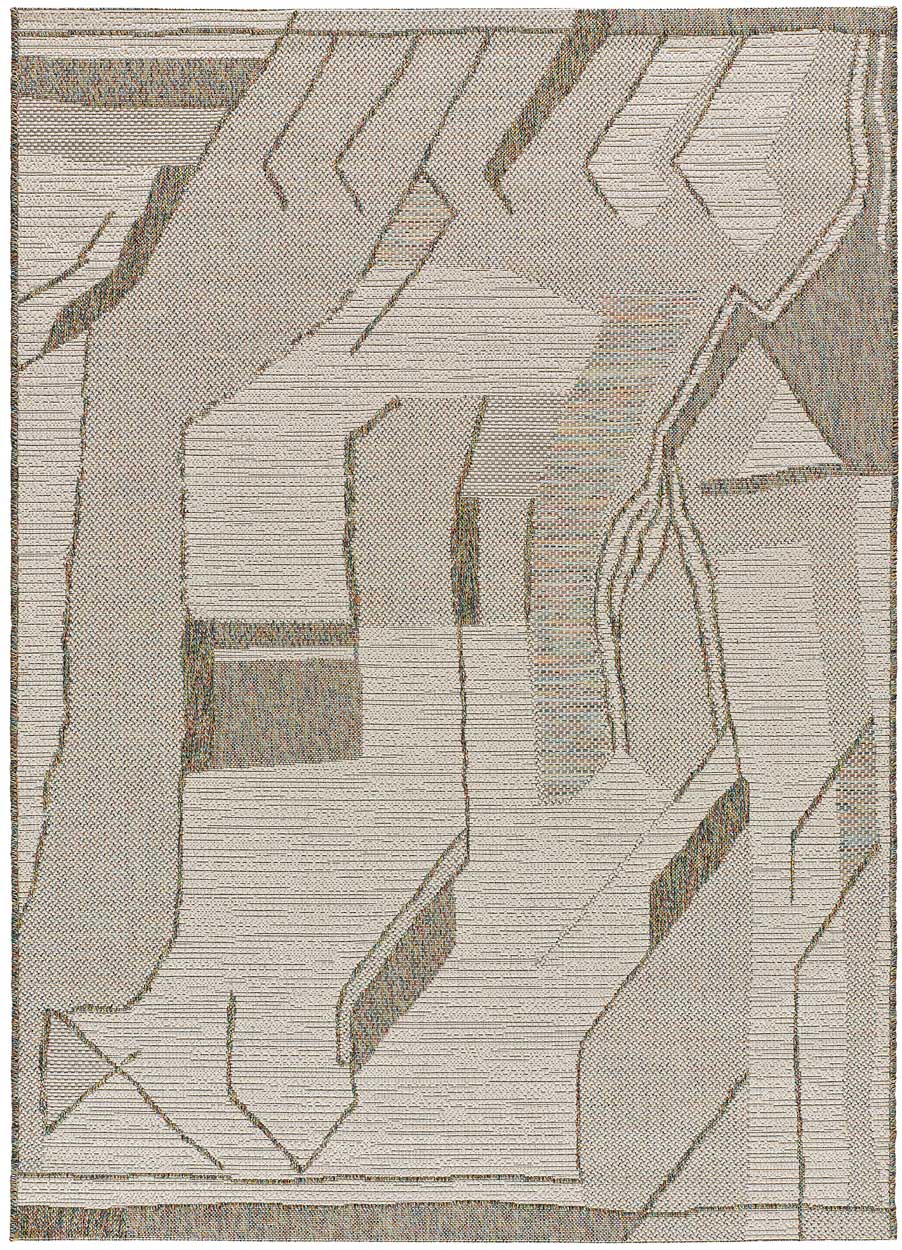 Tapis d'extérieur ethnique dans des tons neutres, 77X150 cm