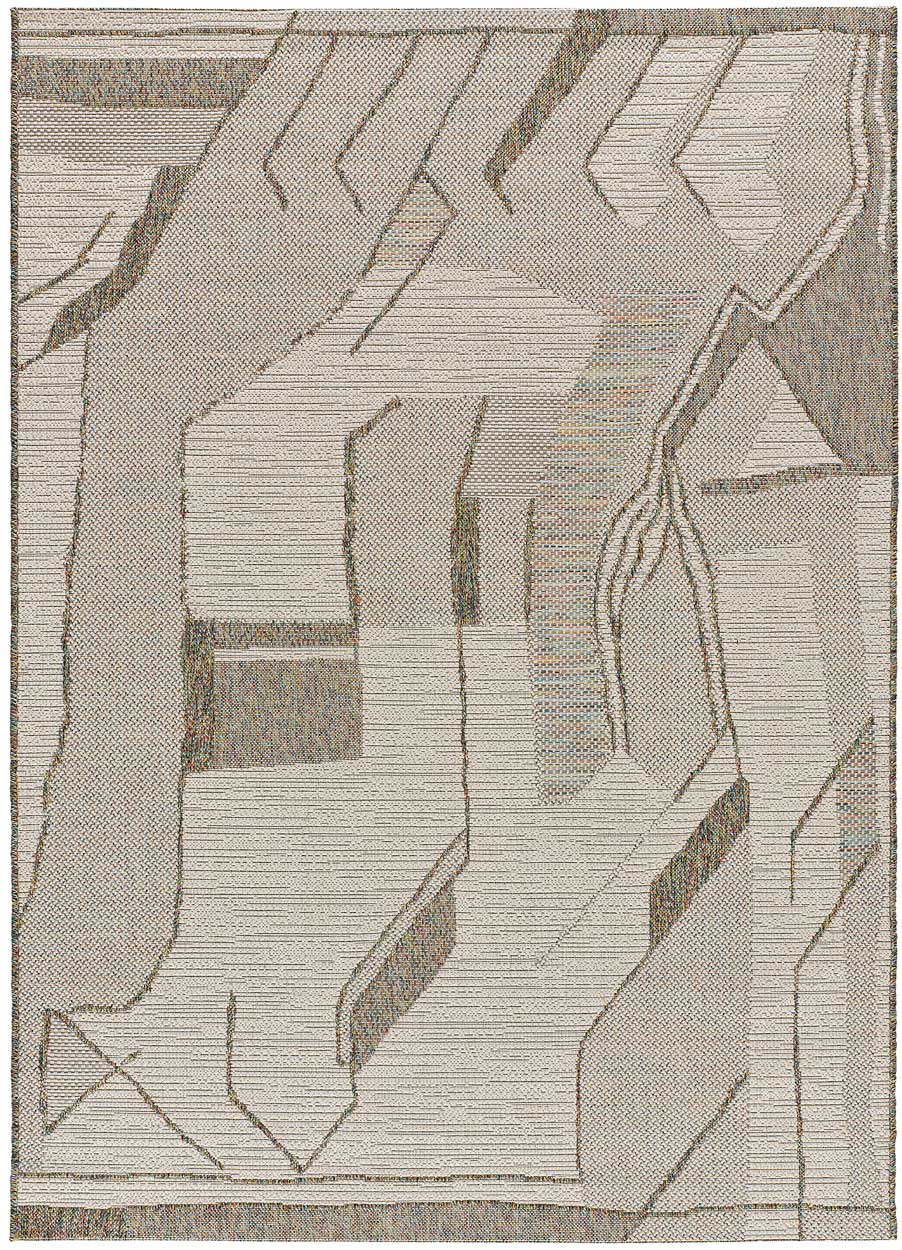 Tapis d'extérieur ethnique dans des tons neutres, 133X190 cm