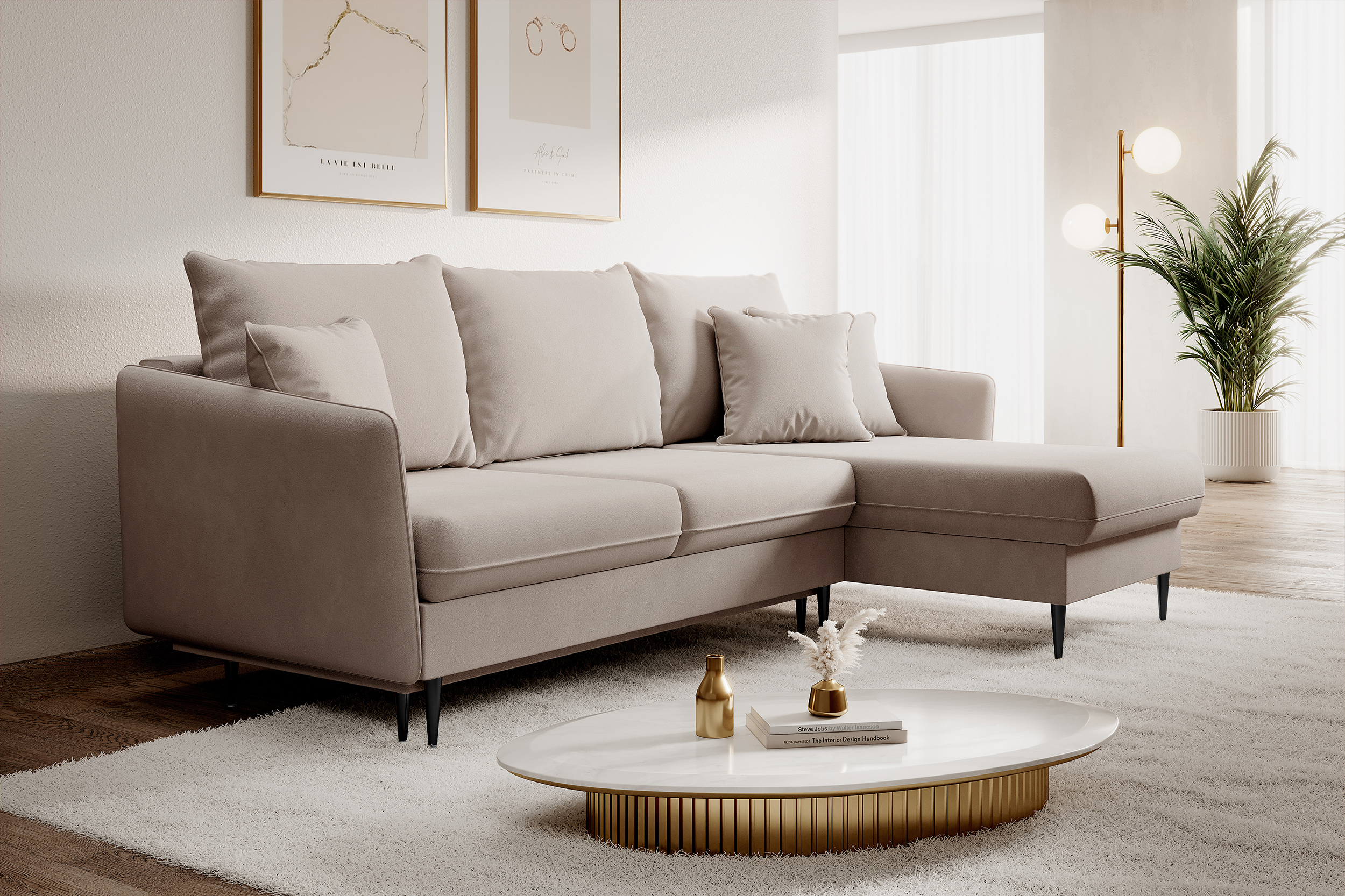 volio - Canapé convertible Beige - Vue supplémentaire 2