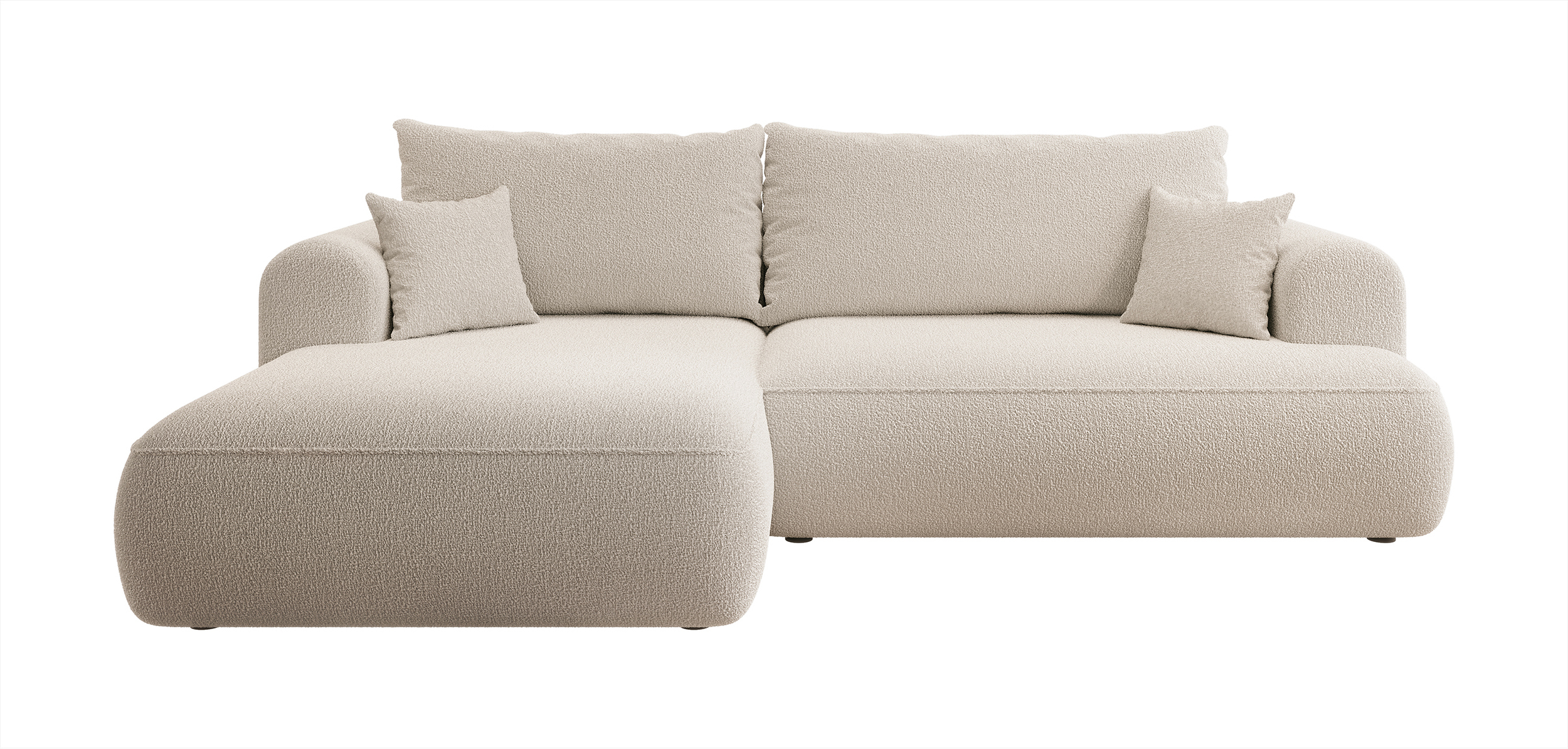 Canapé d'angle 3 places Beige Design Confort