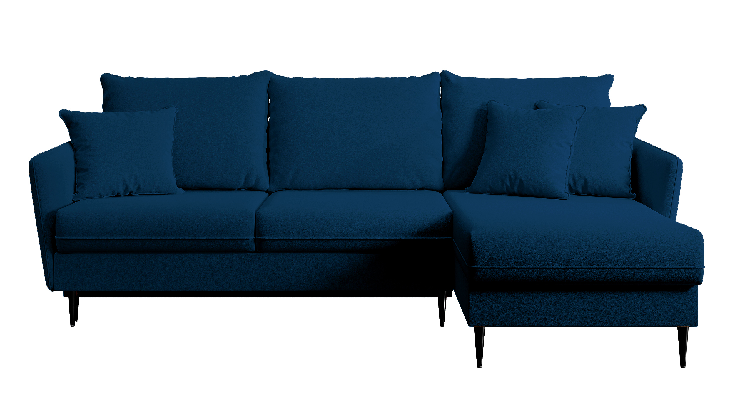 Canapé d'angle 3 places Bleu Tissu Moderne