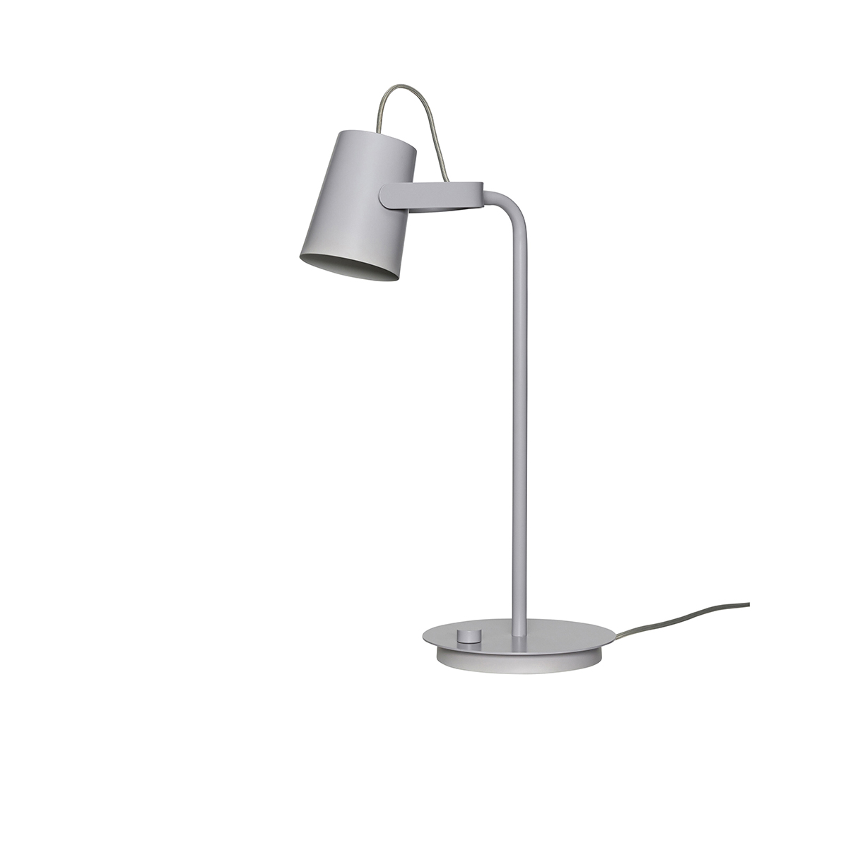lampe de table en métal gris clair