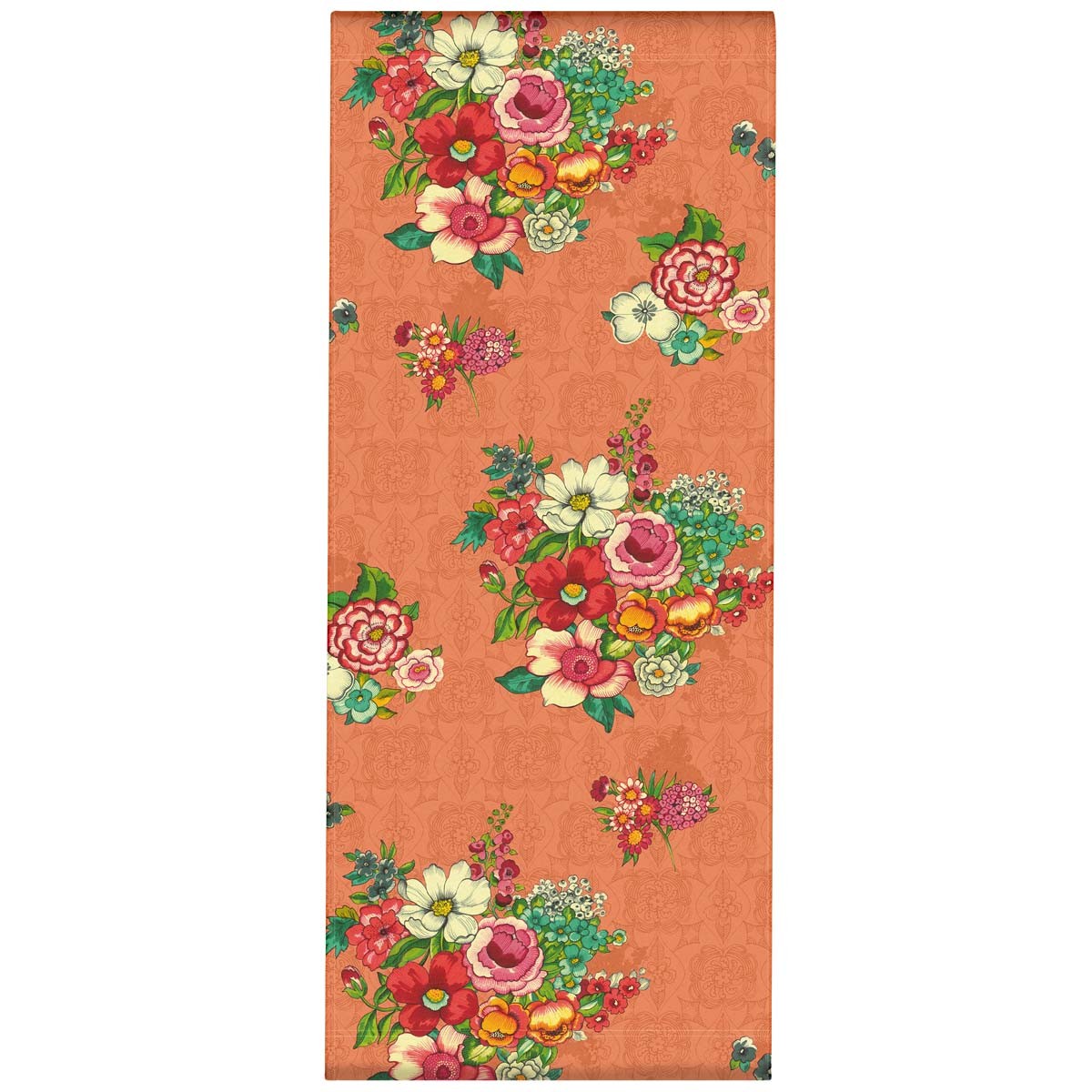 Toile outdoor amovible pour transat imprimé fleuri orange