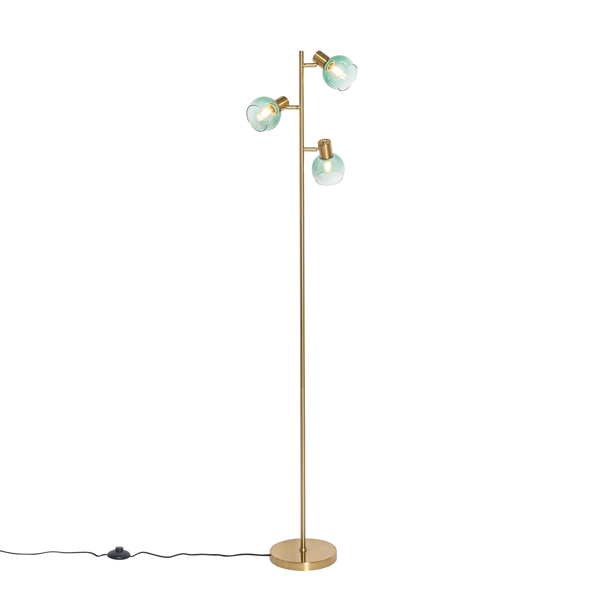 Lámpara de pie acero verde 25 x 150 (cm)