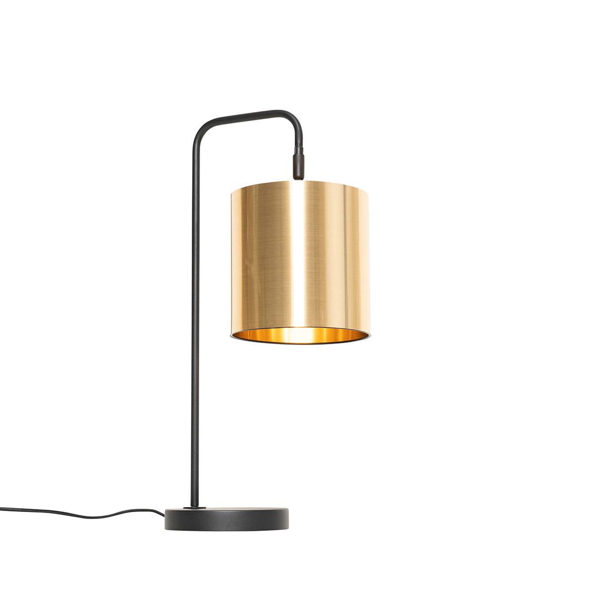 lampe de table en acier doré/laiton