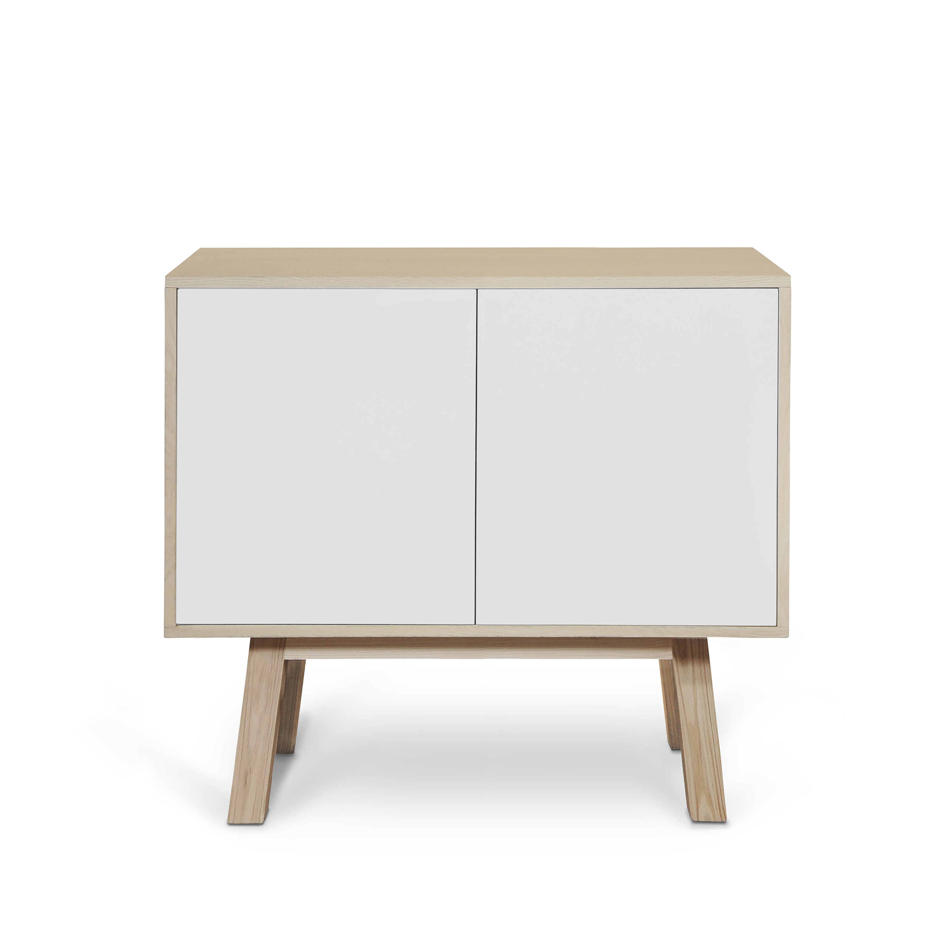 Buffet en frêne 2 portes 100 cm, hauteur 94 cm