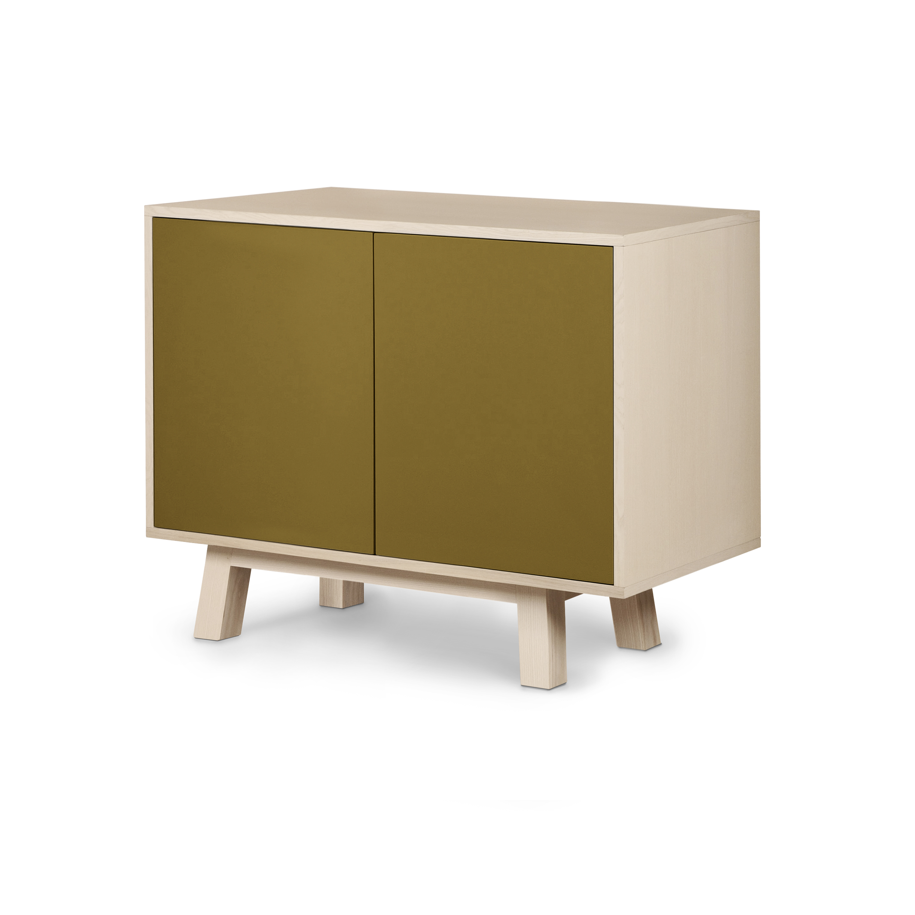 Buffet bas 2 portes 100 cm, en frêne