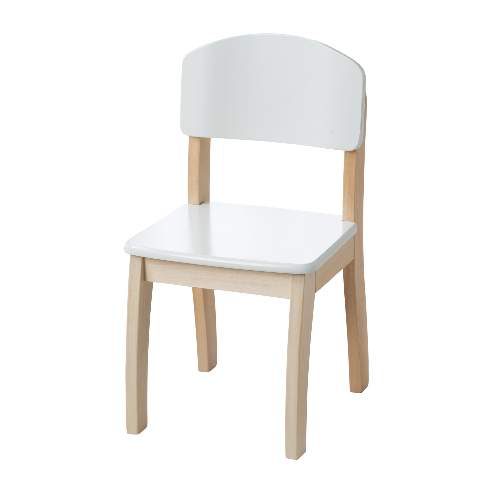 chaise enfant en bois bicolore blanc