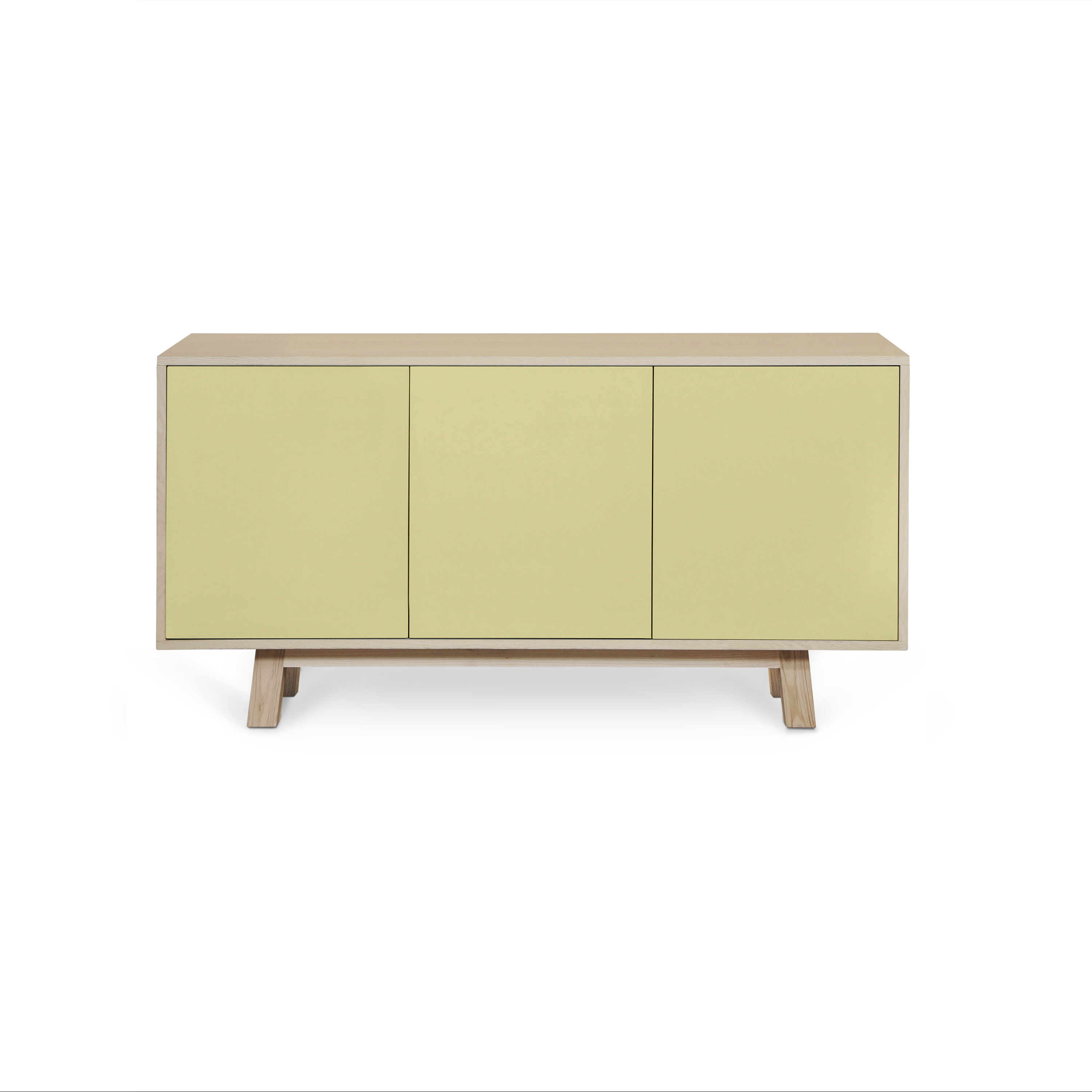 Buffet bas 3 portes 140 cm, en frêne