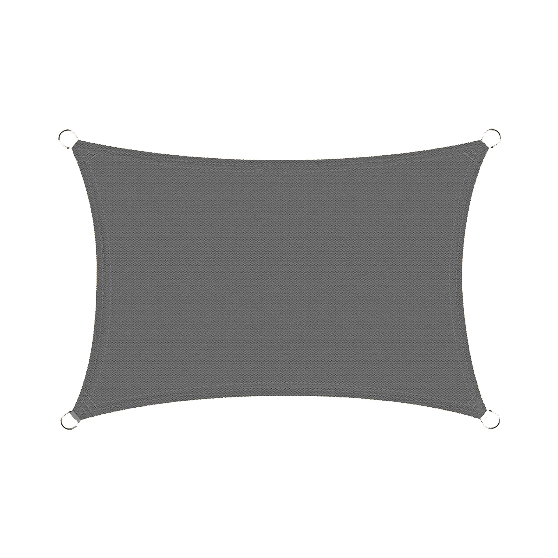 Toile d'ombrage rectangulaire 2x3 m en polyéthylène gris