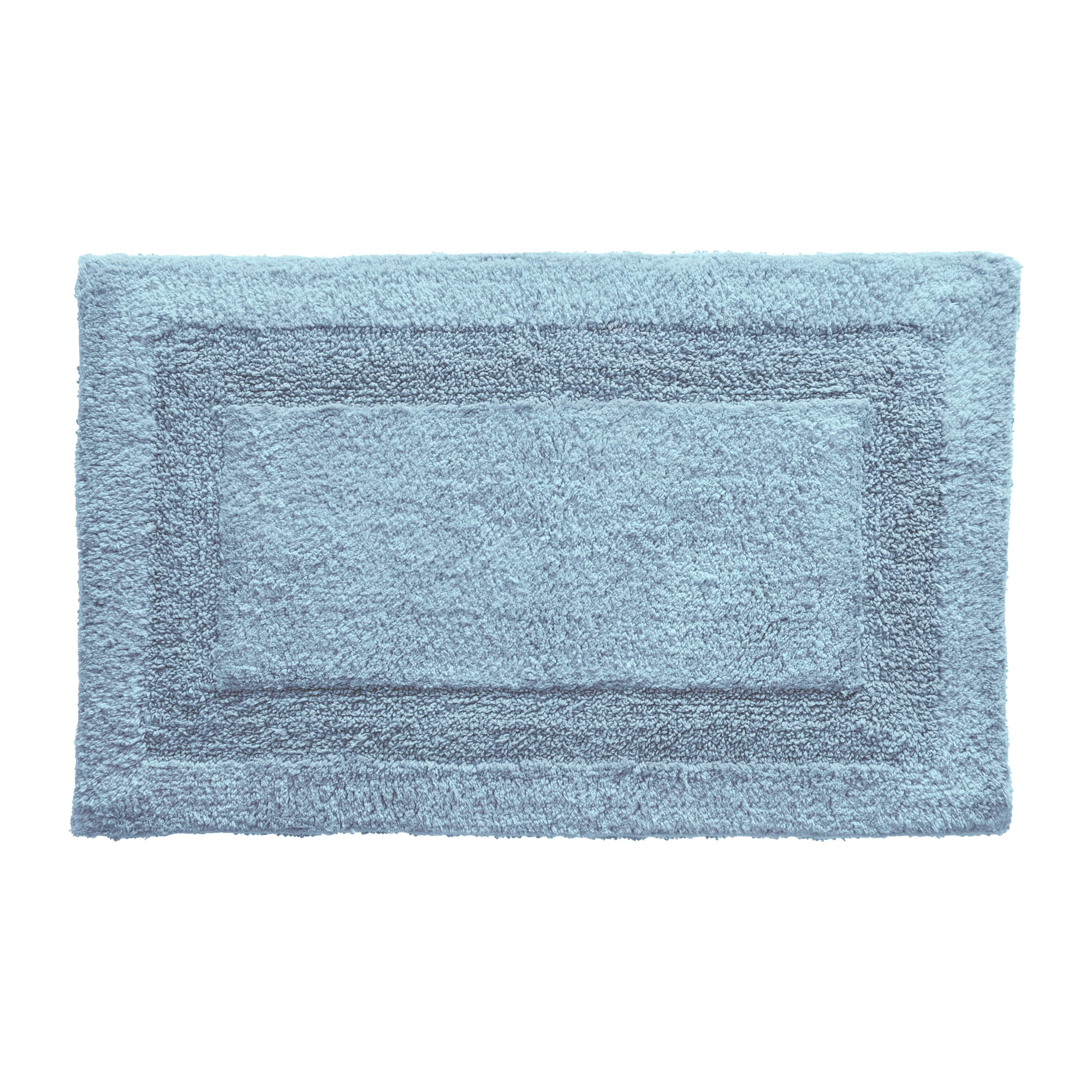 tapis de bain bleu 60x60 en coton