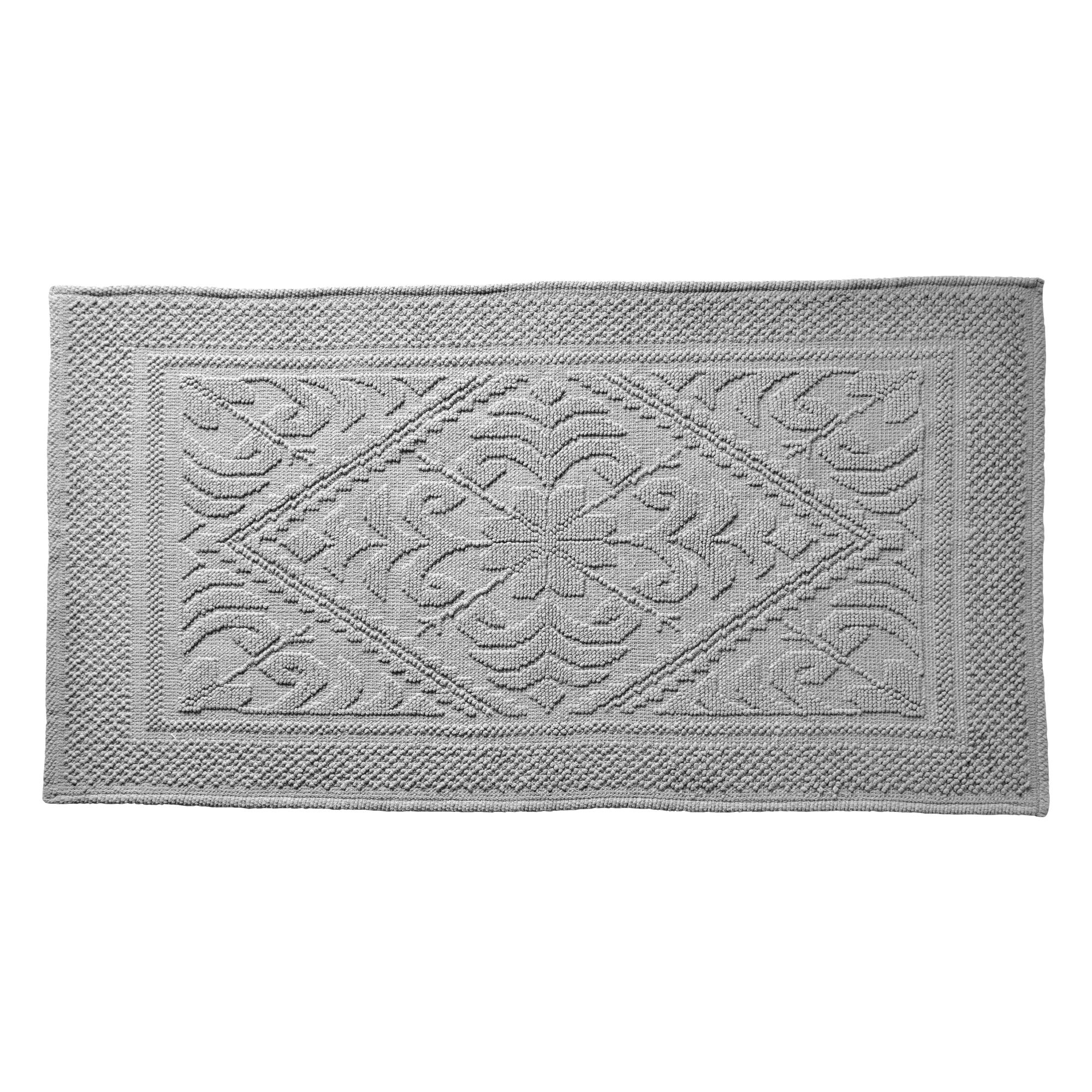 tapis de bain 50x80 gris en coton