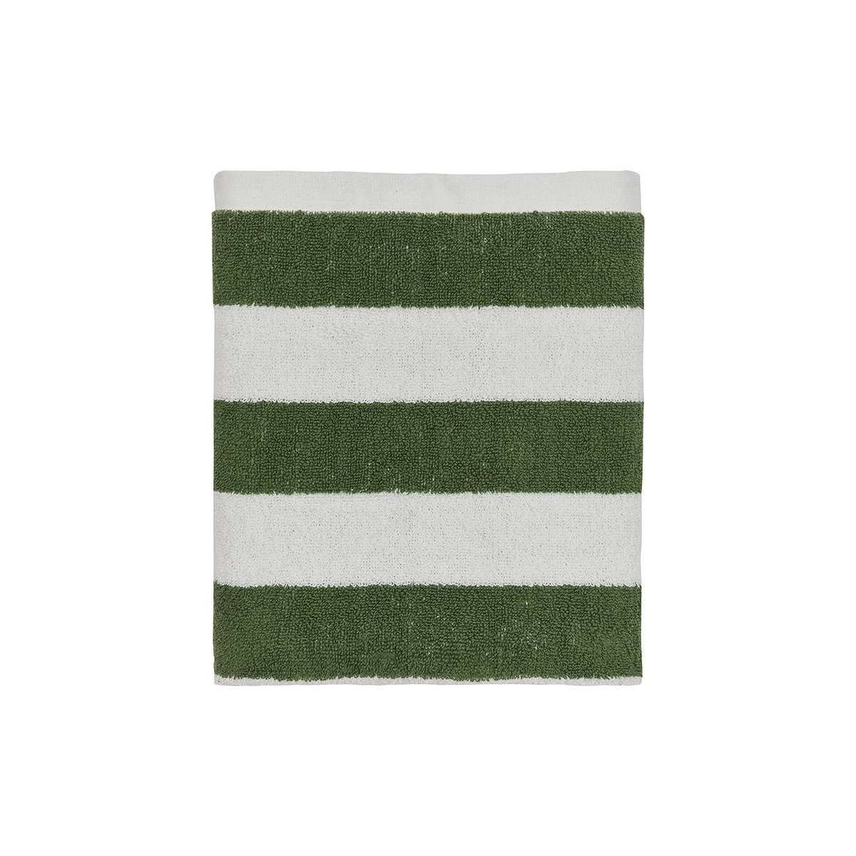 serviette de bain vert en coton organique h100x50cm