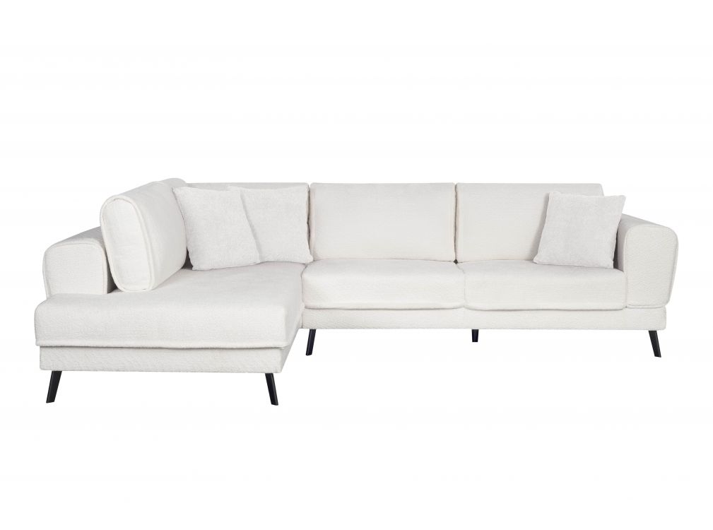Canapé d'angle Noir Tissu Design Confort Promotion