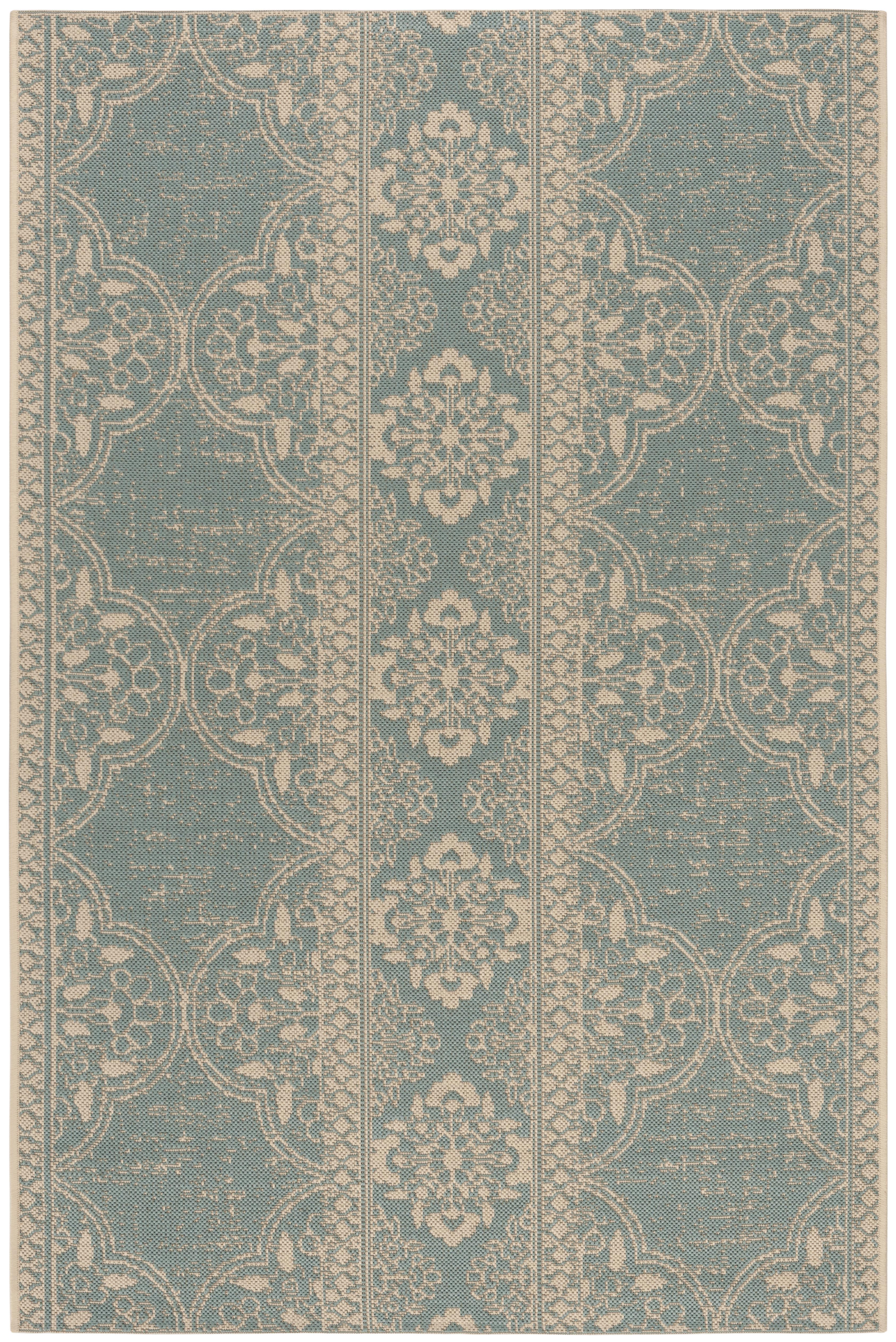 Tapis d'intérieur/extérieur Bleu/Neutre 80 X 150