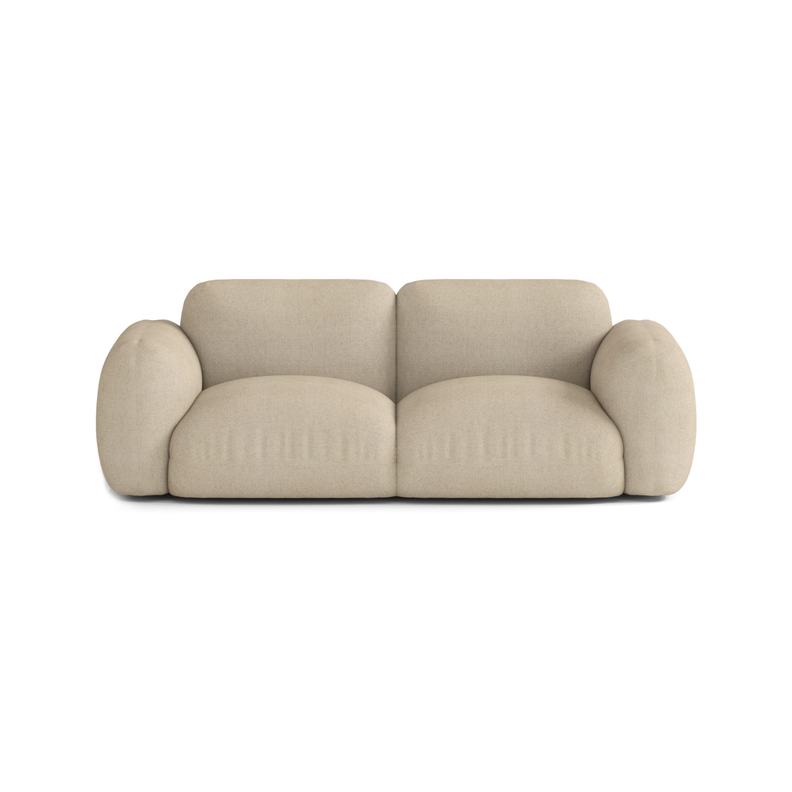 Canapé modulable 3 places Beige Tissu Design Confort Promotion