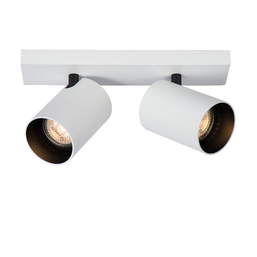 Plafonnière, métal blanc, Hauteur de 12 cm