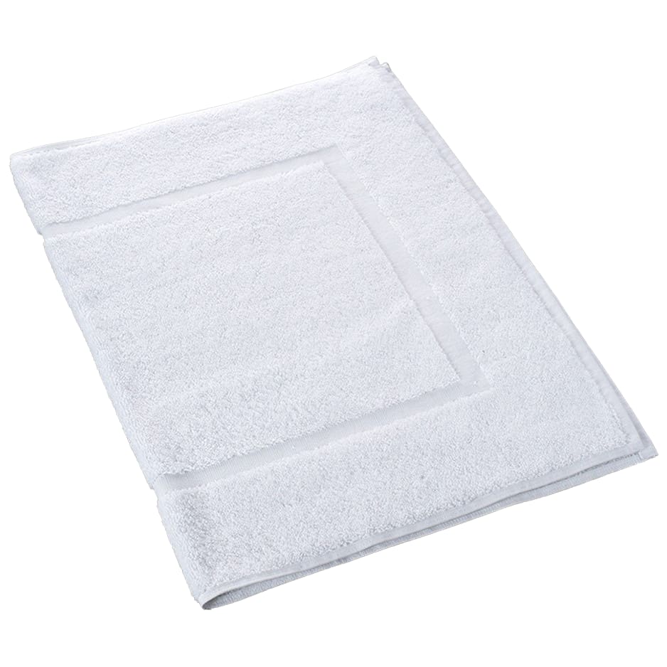 tapis de bain en coton blanc 50x75 cm
