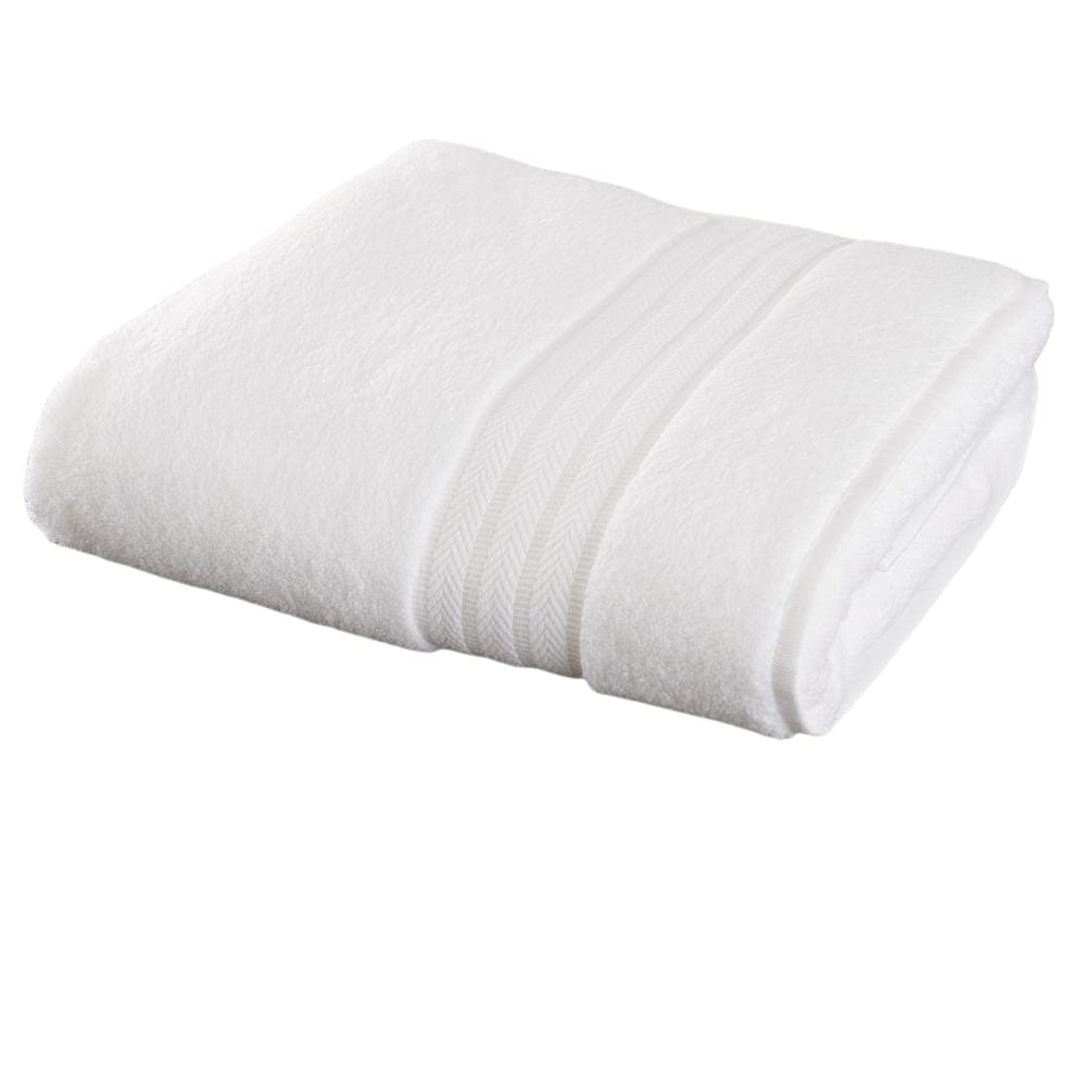 maxi drap de bain en coton blanc 100x150 cm