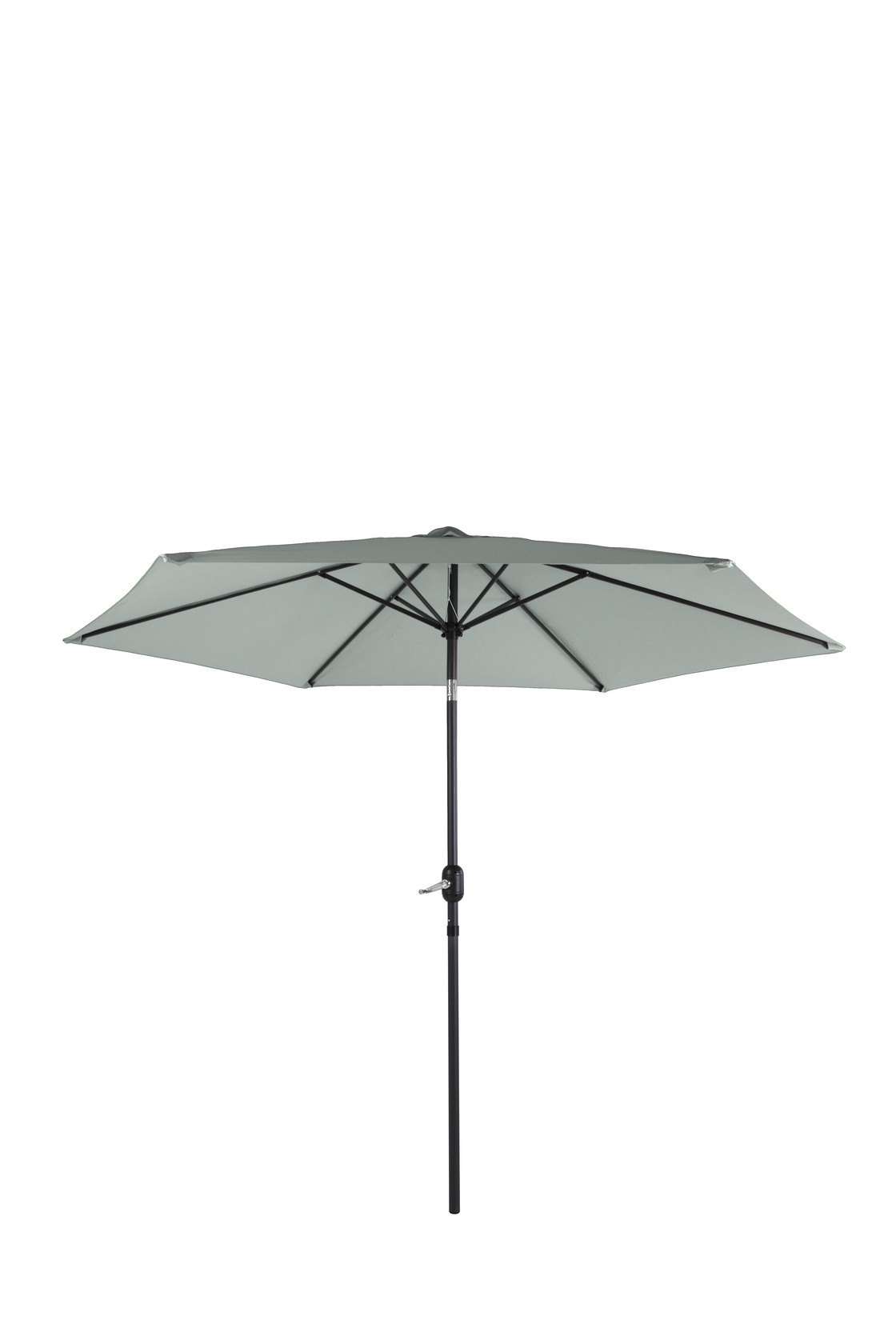 Parasol droit rond diamètre 3m - toile gris glacier