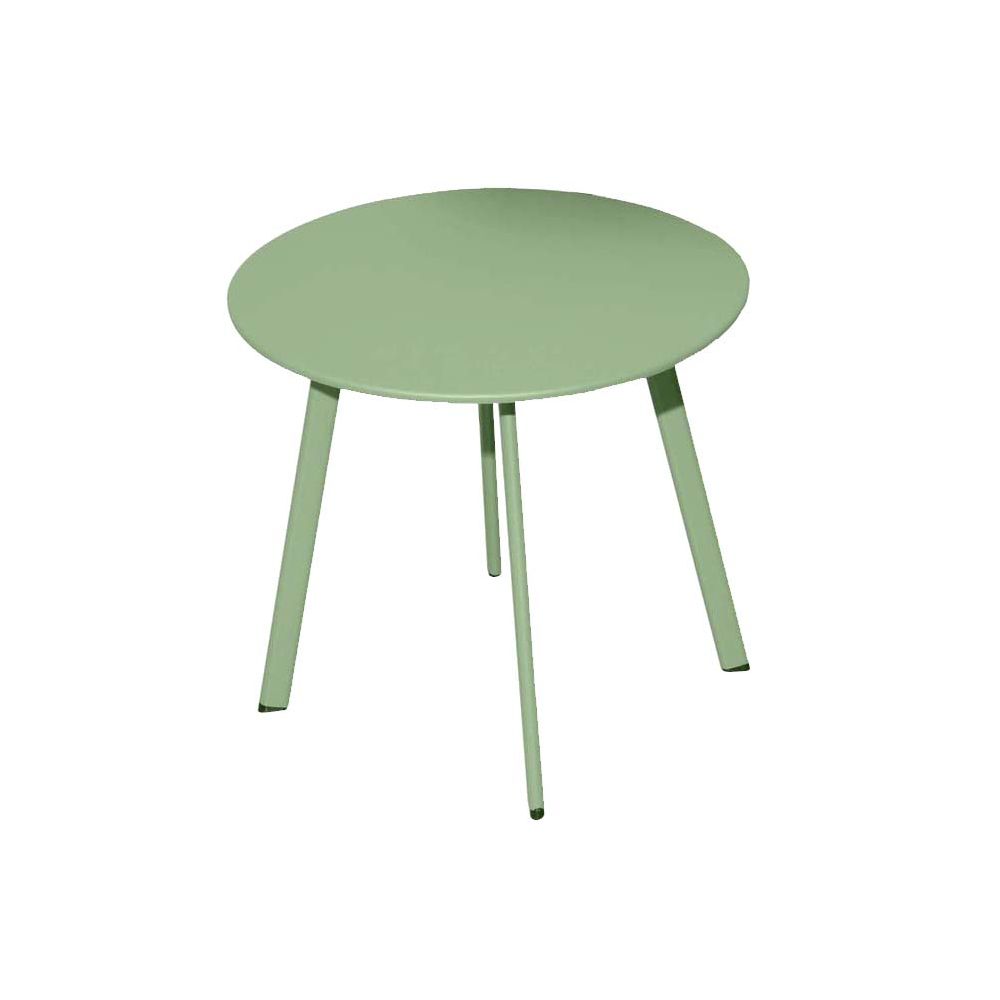 table basse de jardin en acier massai 40 cm vert light