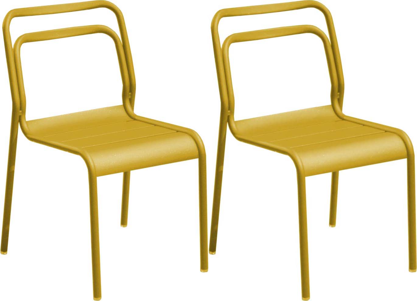 Chaises en aluminium eos (lot de 2) tournesol