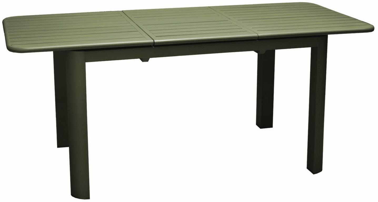Table en aluminium avec allonge eos 130-180 cm vert