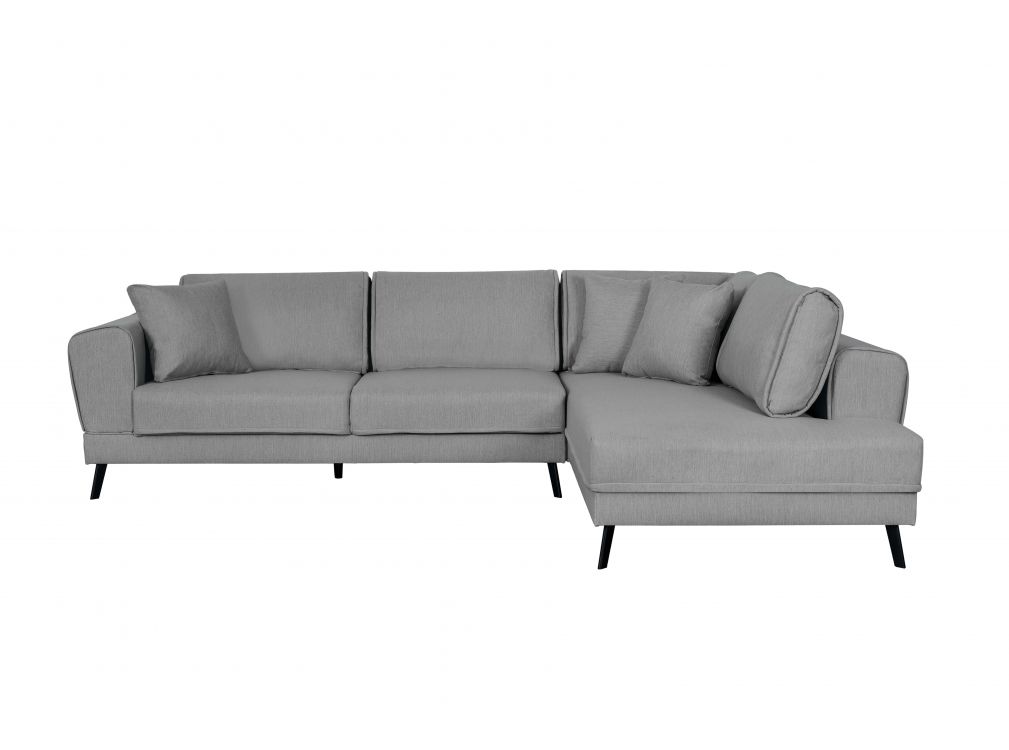 Canapé d'angle Gris Tissu Moderne Confort Promotion