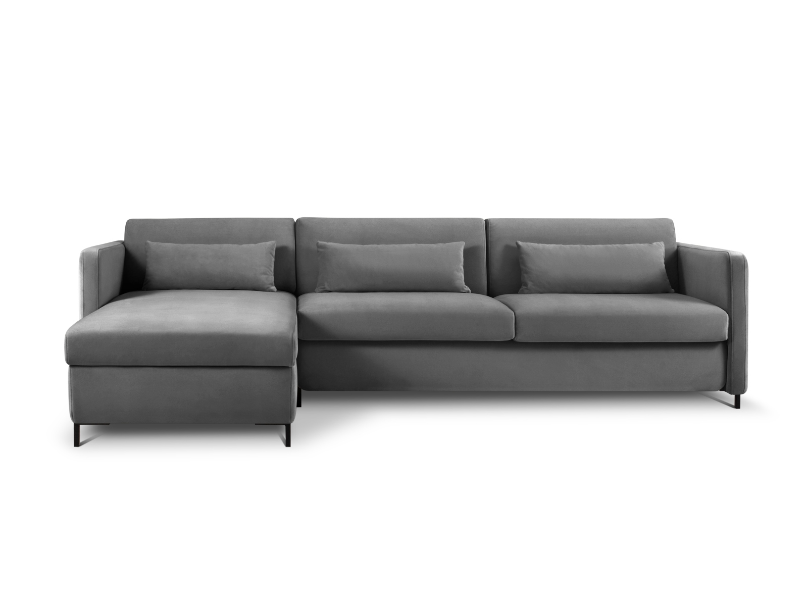 Canapé d'angle 5 places Beige Velours Luxe Moderne Confort