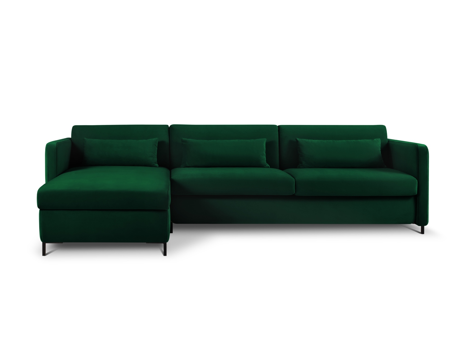 Canapé d'angle 5 places Bleu Velours Luxe Moderne Confort