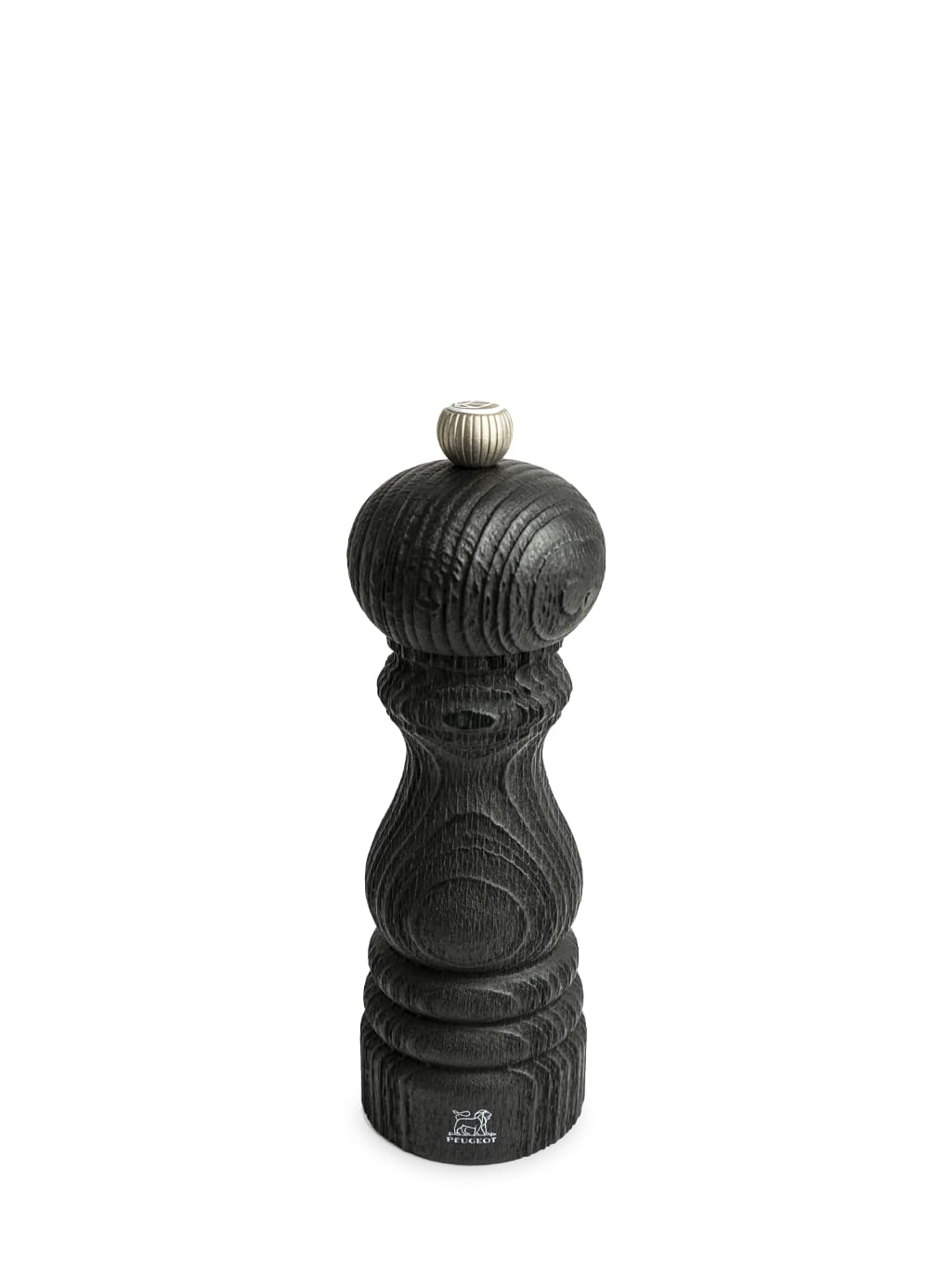 moulin à sel manuel en bois upcyclé noir 18 cm