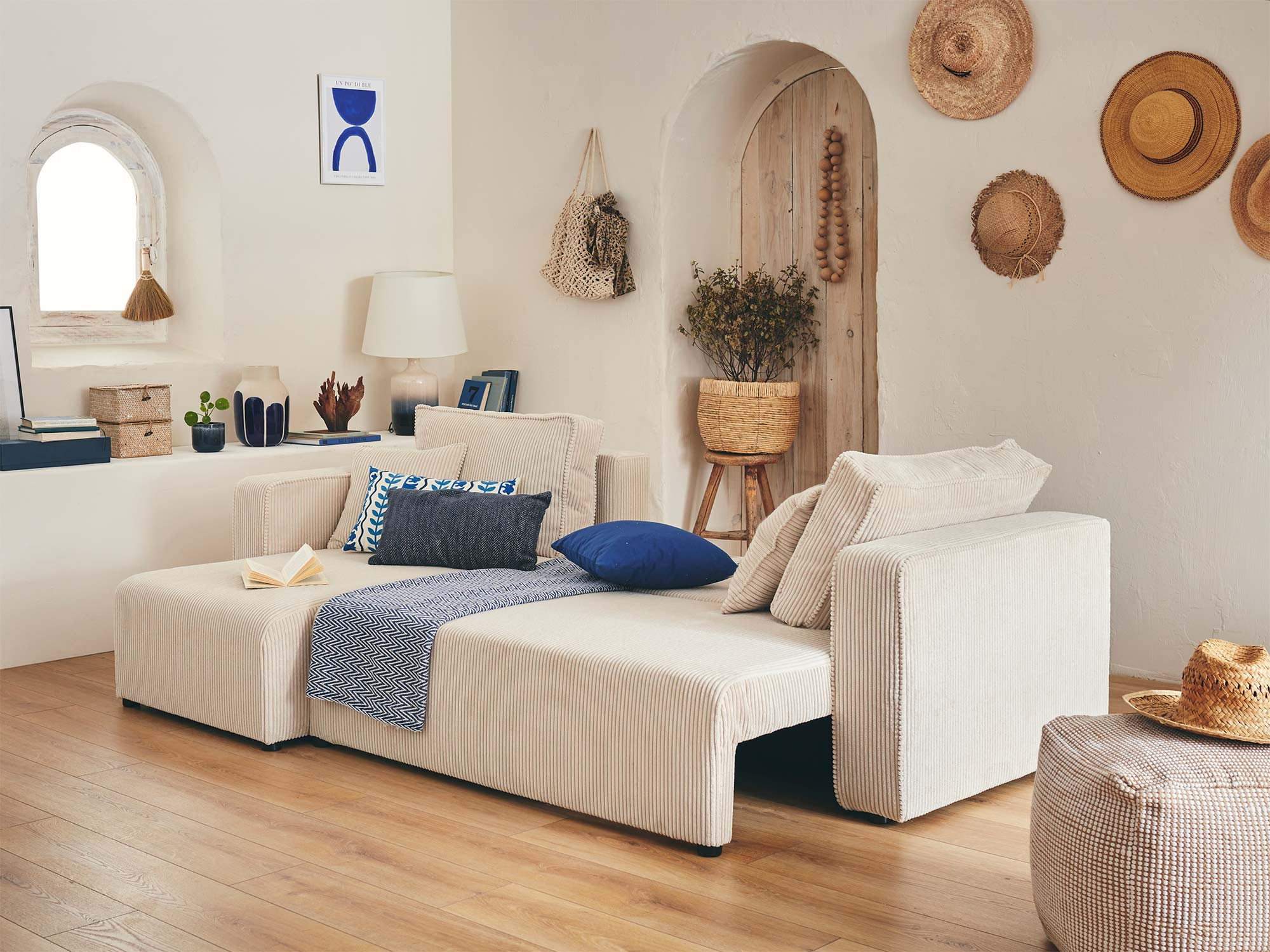 topaze - Canapé convertible Beige - Vue supplémentaire 2