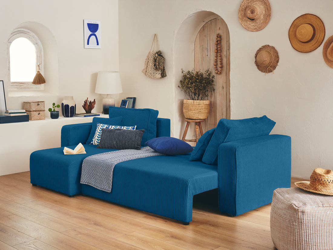 topaze - Canapé convertible Bleu - Vue supplémentaire 2
