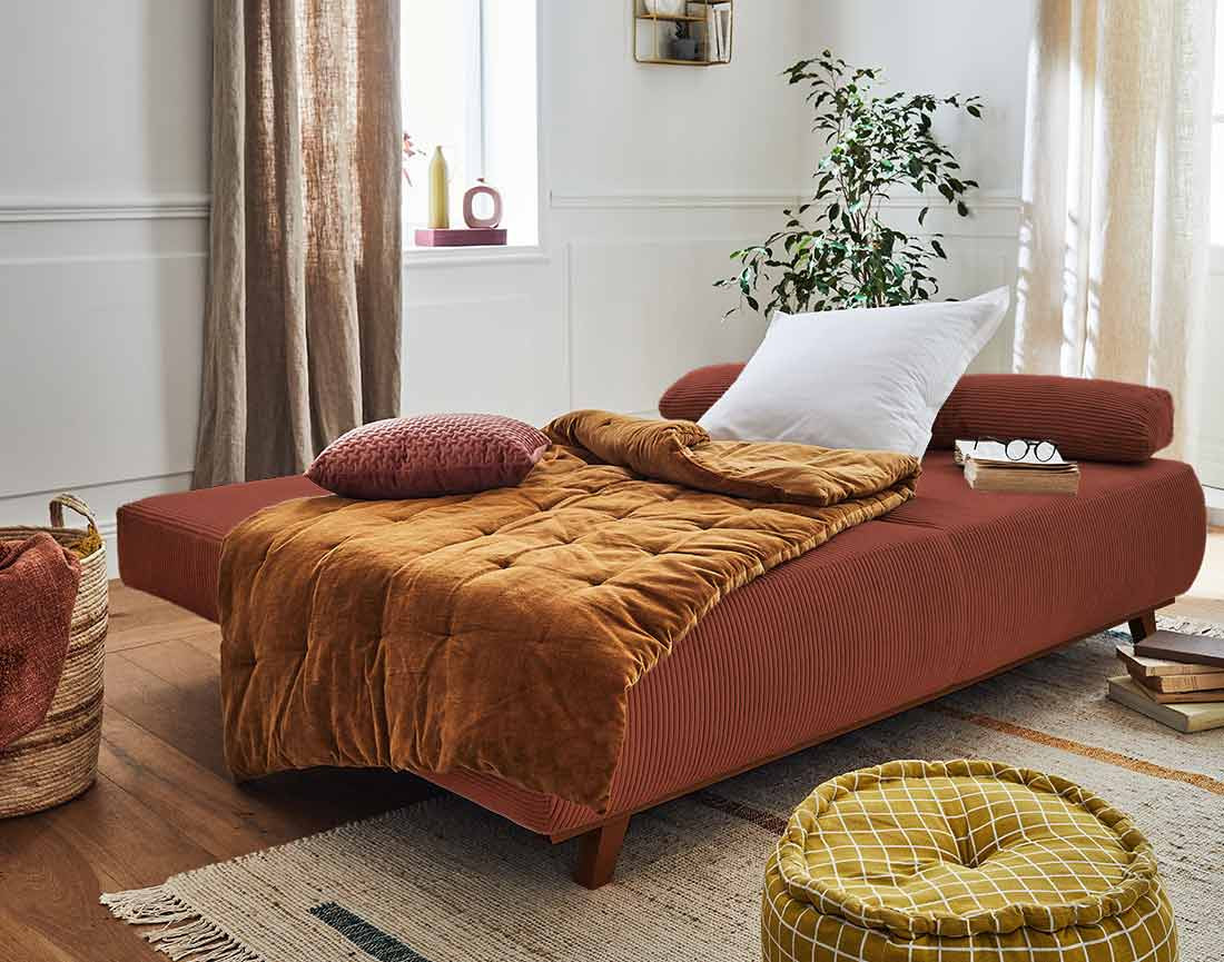 cristal - Canapé convertible Rouge - Vue supplémentaire 2