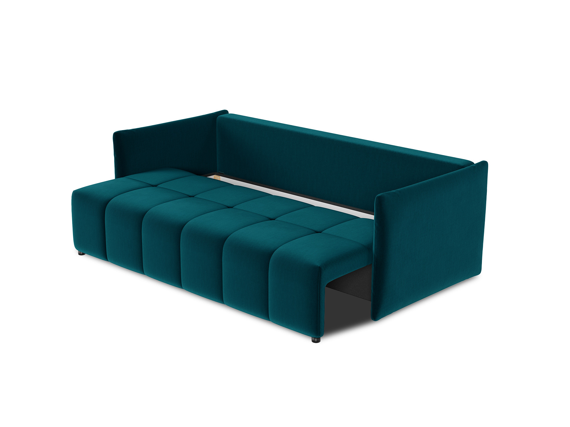 petra - Canapé convertible velours Bleu - Vue supplémentaire 2