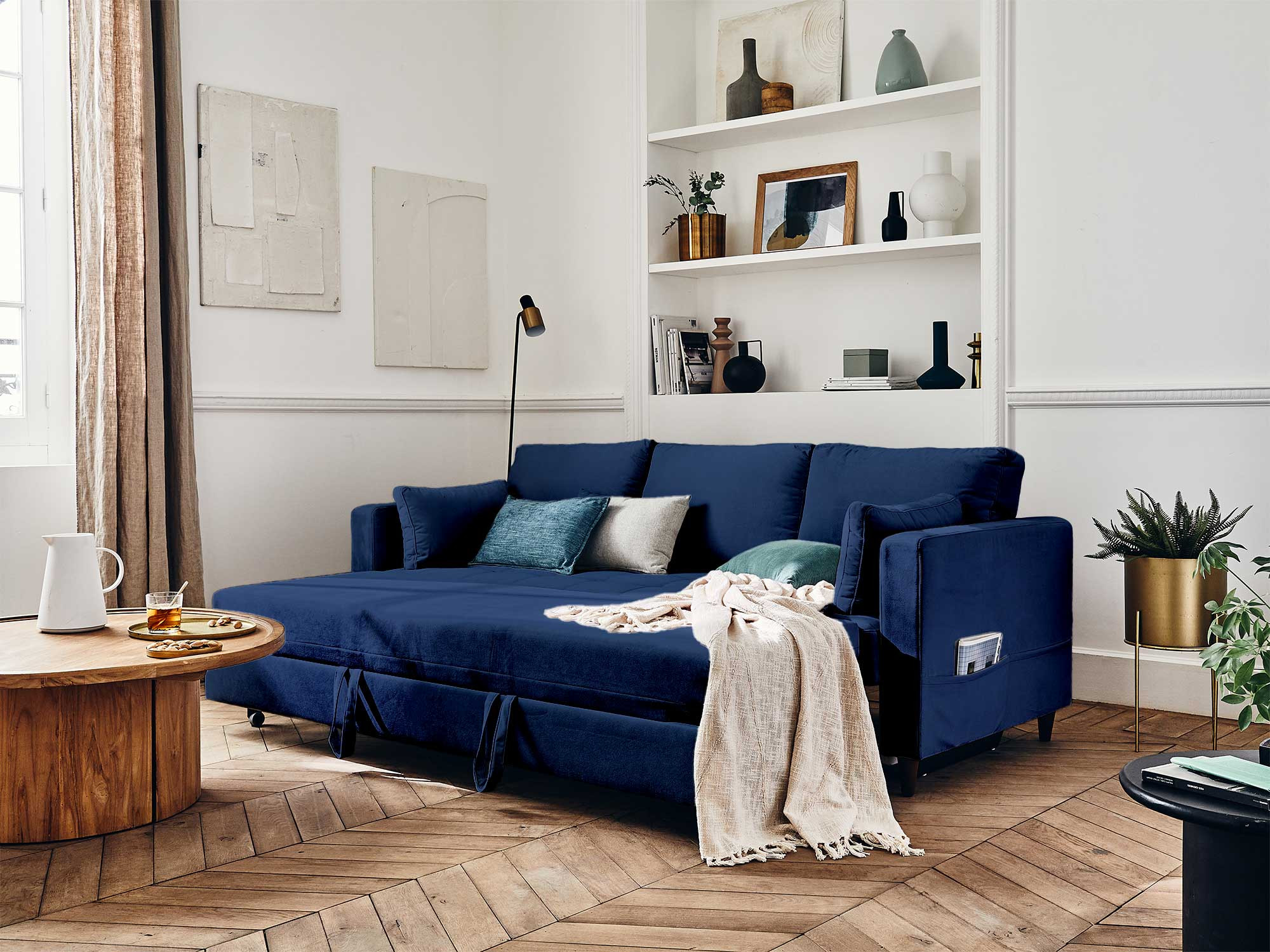 anna - Canapé velours Bleu - Vue supplémentaire 2