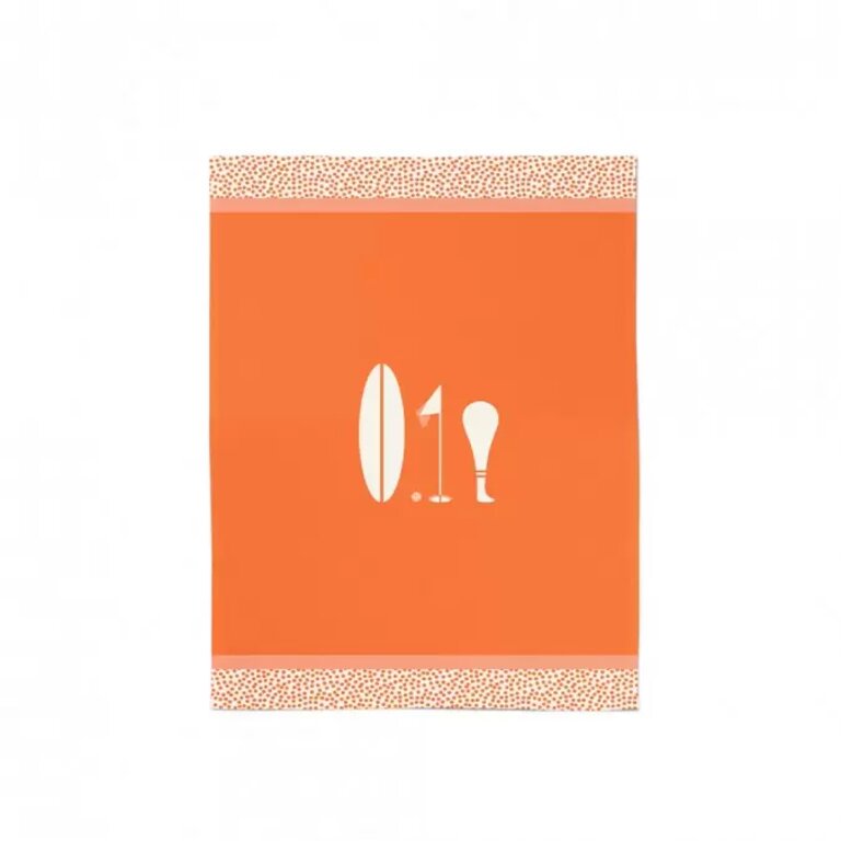 essuie-mains coton kontatu panorama kirolak orange 45x60 cm