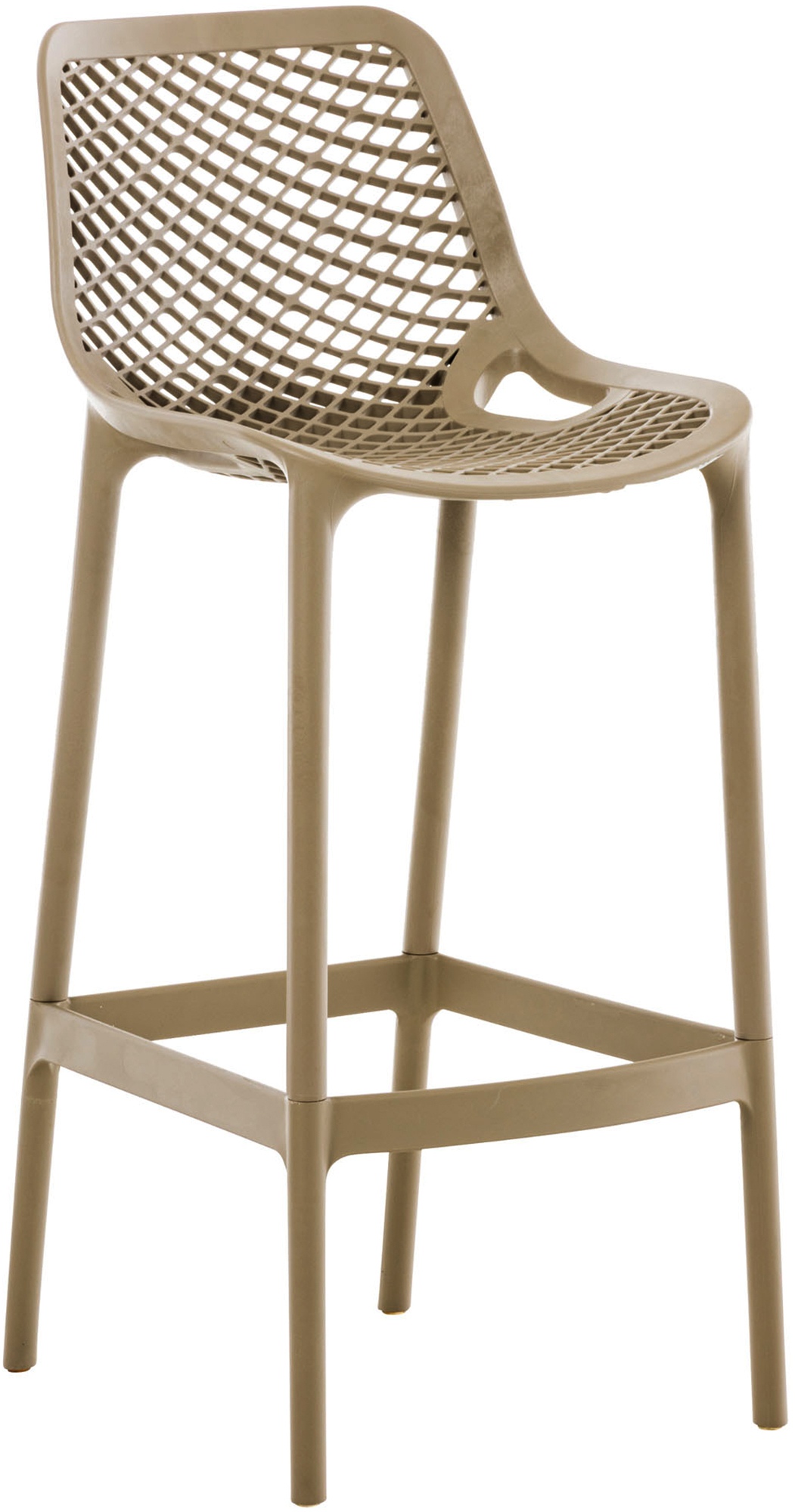 Tabouret de bar d'extérieur avec repose-pieds plastique Boue